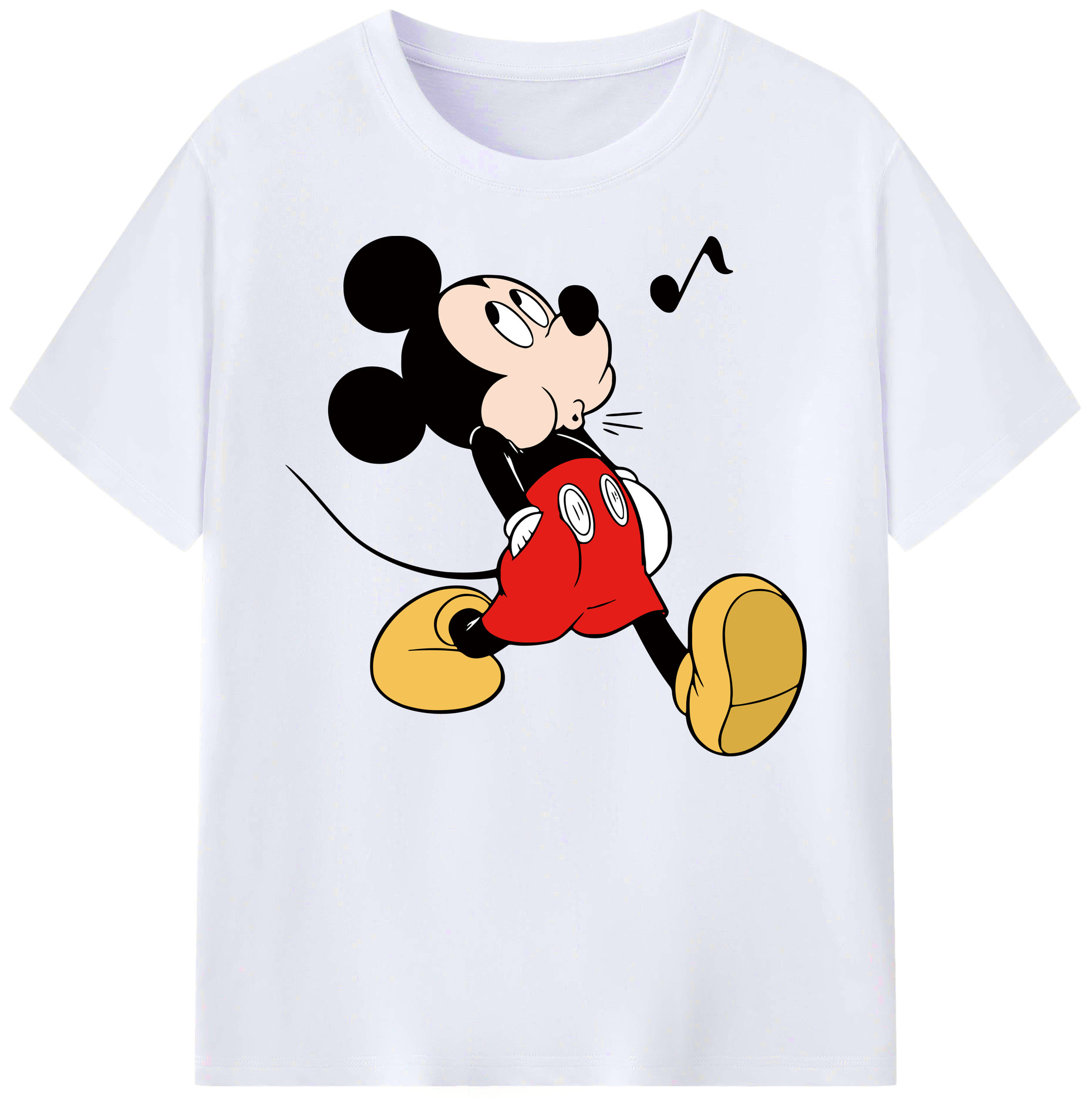 ミッキーマウス Mickey Mouse 綿100％ メンズ半袖Tシャツ｜肌触りやわらか＆通気性