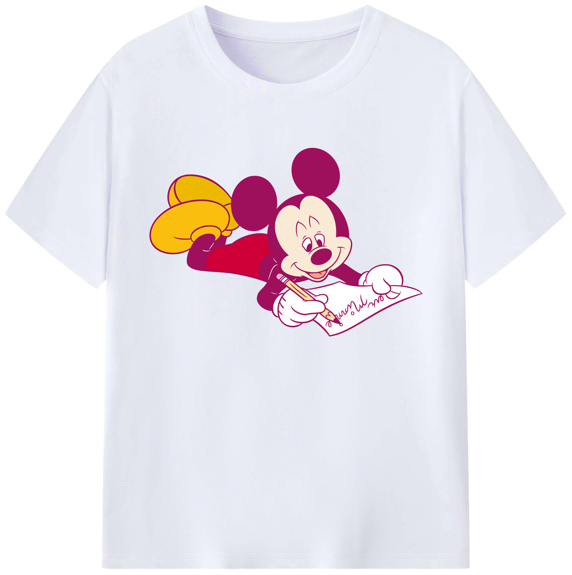 ミッキーマウス Mickey Mouse 綿100％ メンズ半袖Tシャツ｜肌触りやわらか＆通気性