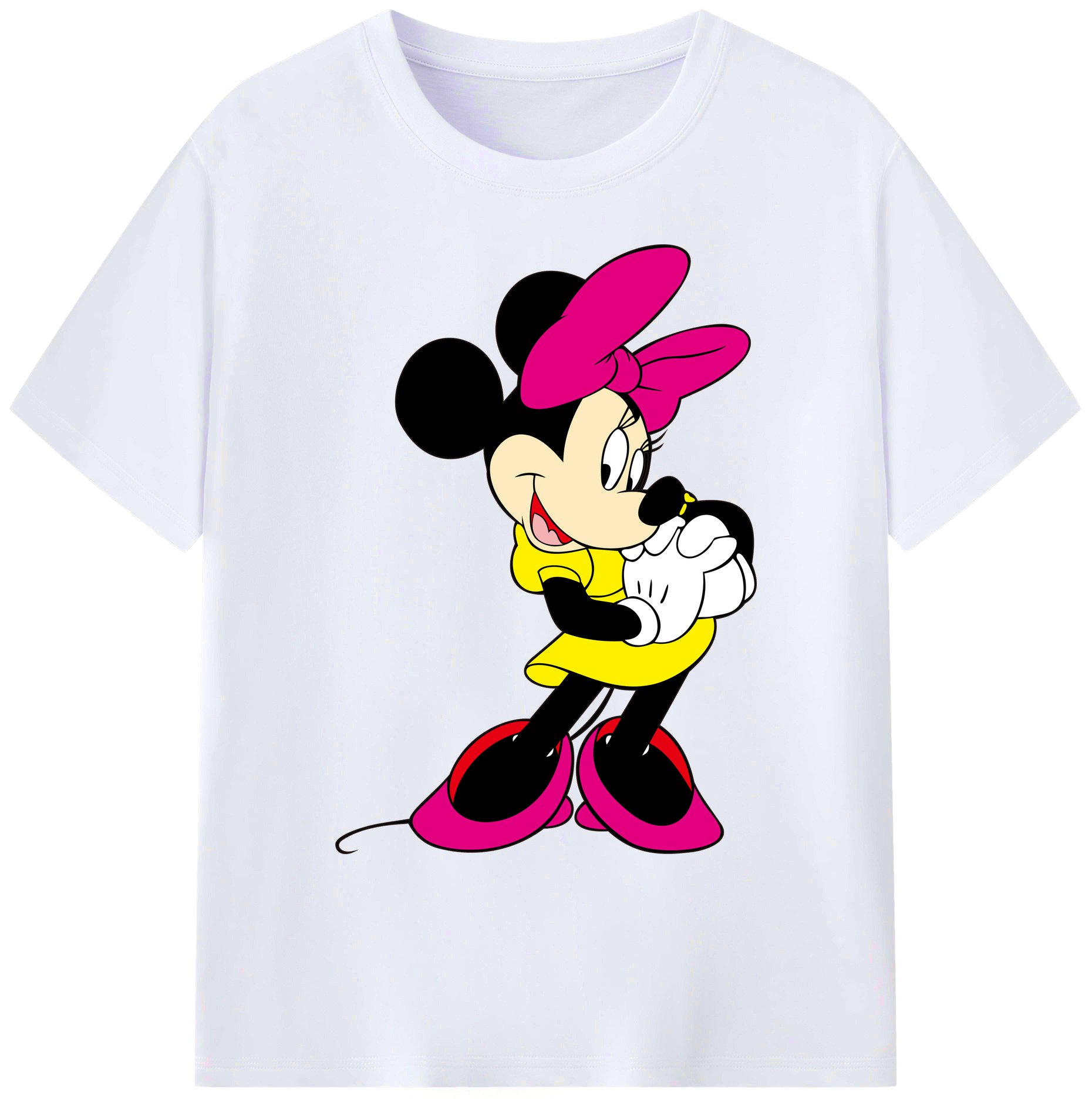 ミッキーマウス Mickey Mouse 綿100％ メンズ半袖Tシャツ｜肌触りやわらか＆通気性
