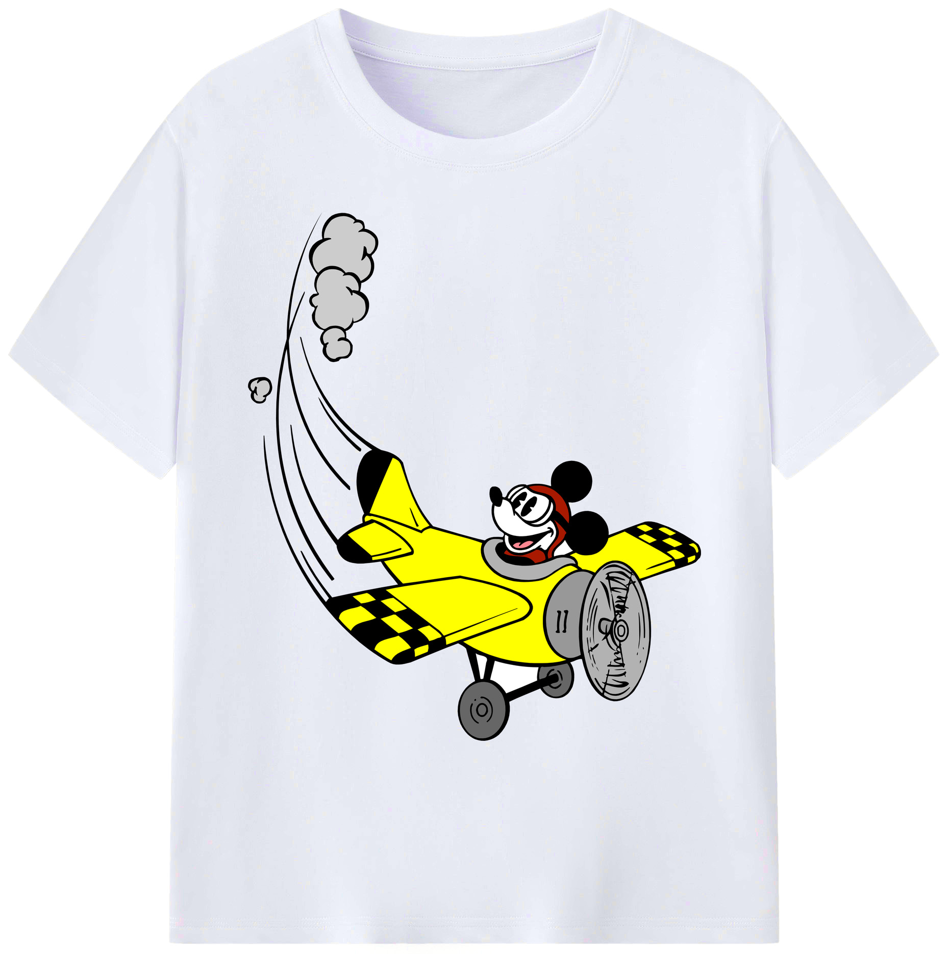 ミッキーマウス Mickey Mouse 綿100％ メンズ半袖Tシャツ｜肌触りやわらか＆通気性