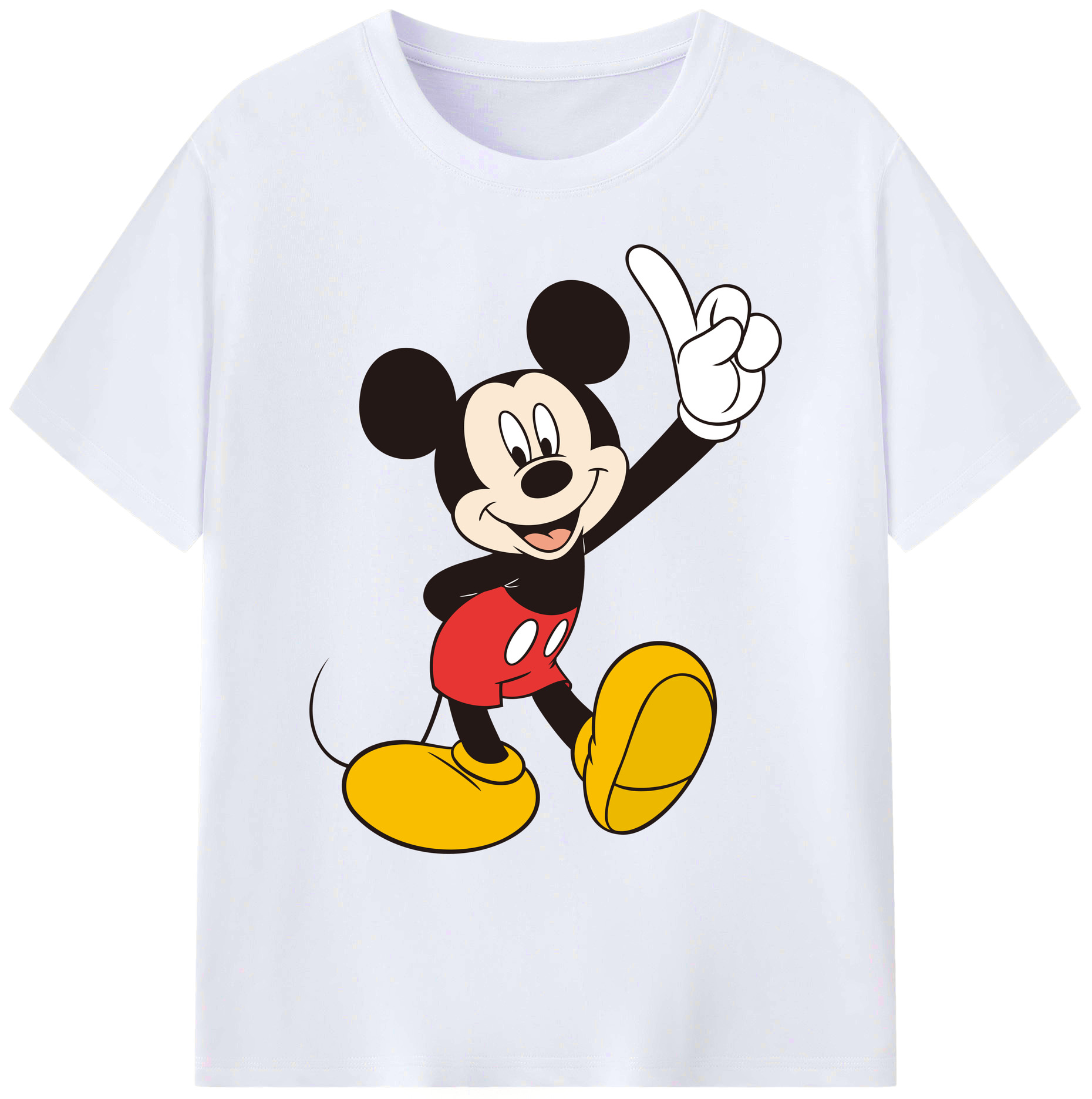 ミッキーマウス Mickey Mouse 綿100％ メンズ半袖Tシャツ｜肌触りやわらか＆通気性