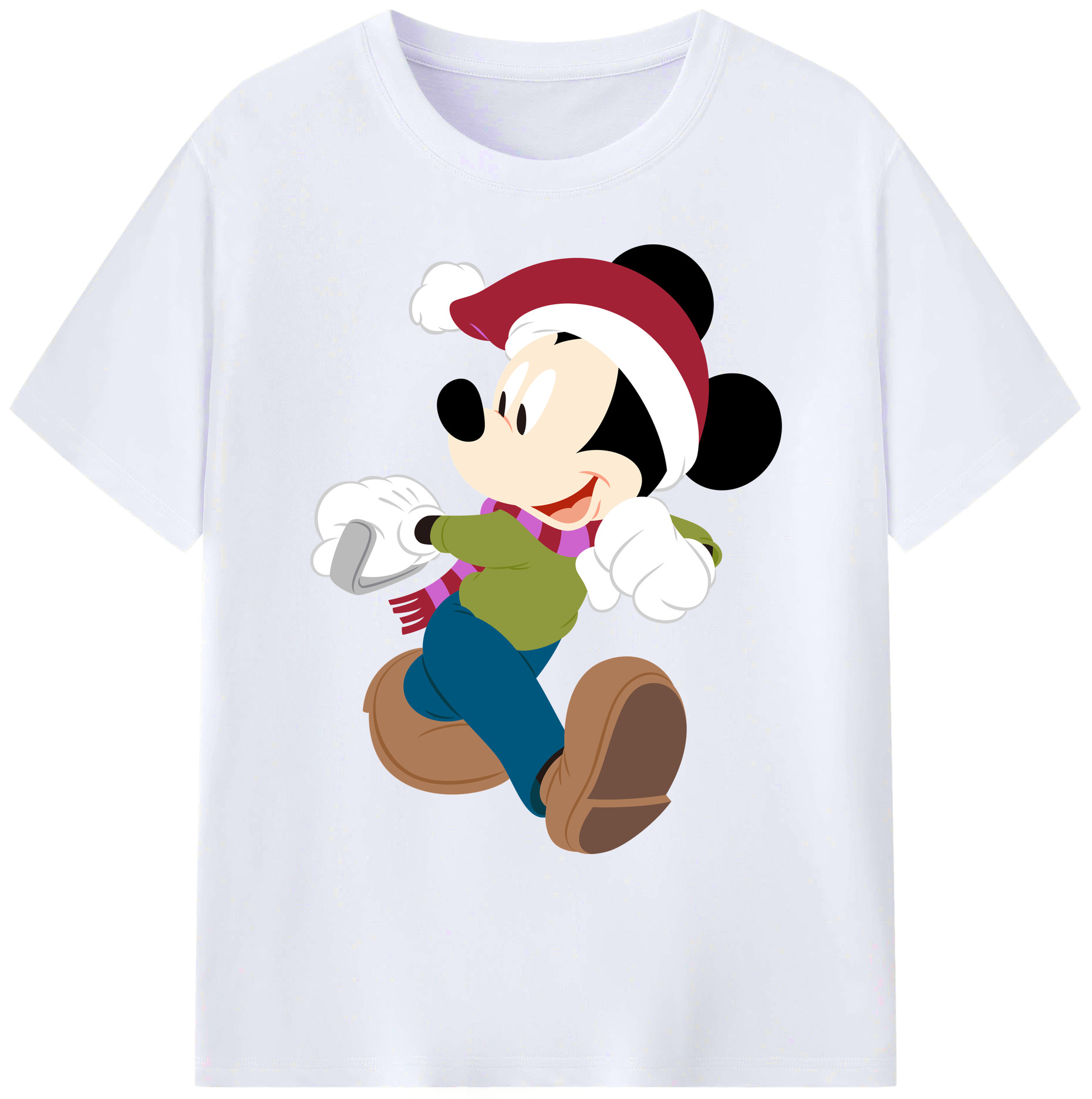 ミッキーマウス Mickey Mouse 綿100％ メンズ半袖Tシャツ｜肌触りやわらか＆通気性