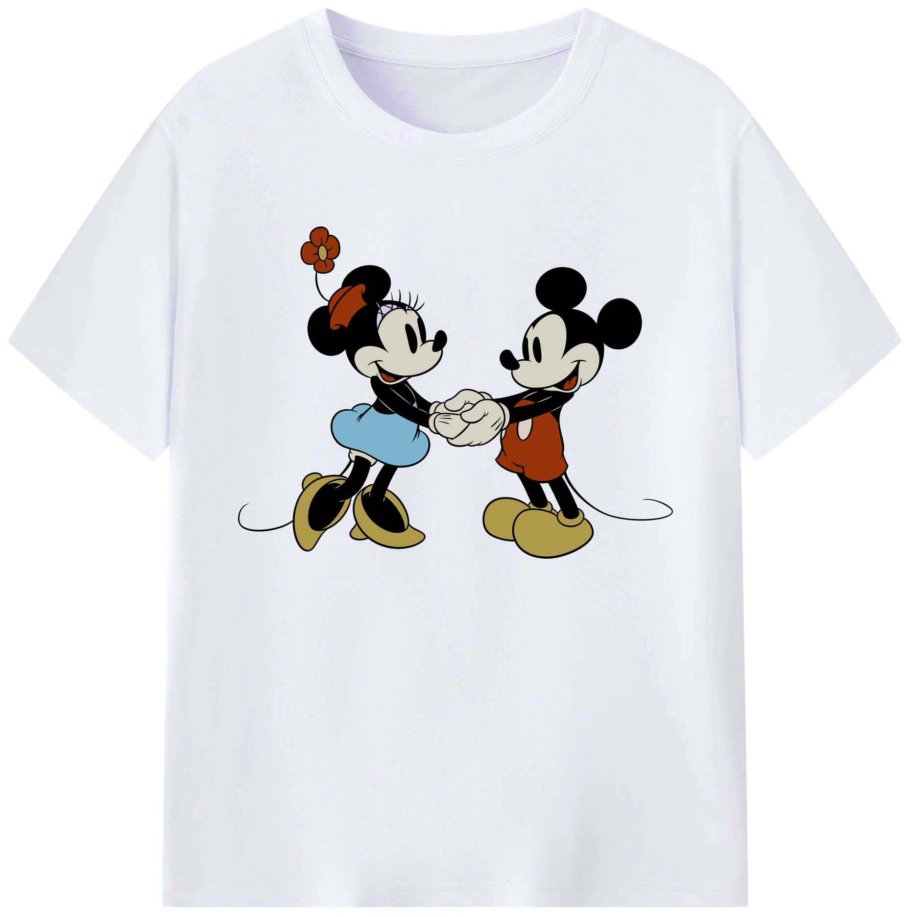 （画像用） ミッキーマウス Mickey Mouse 綿100％ メンズ半袖Tシャツ｜肌触りやわらか＆通気性