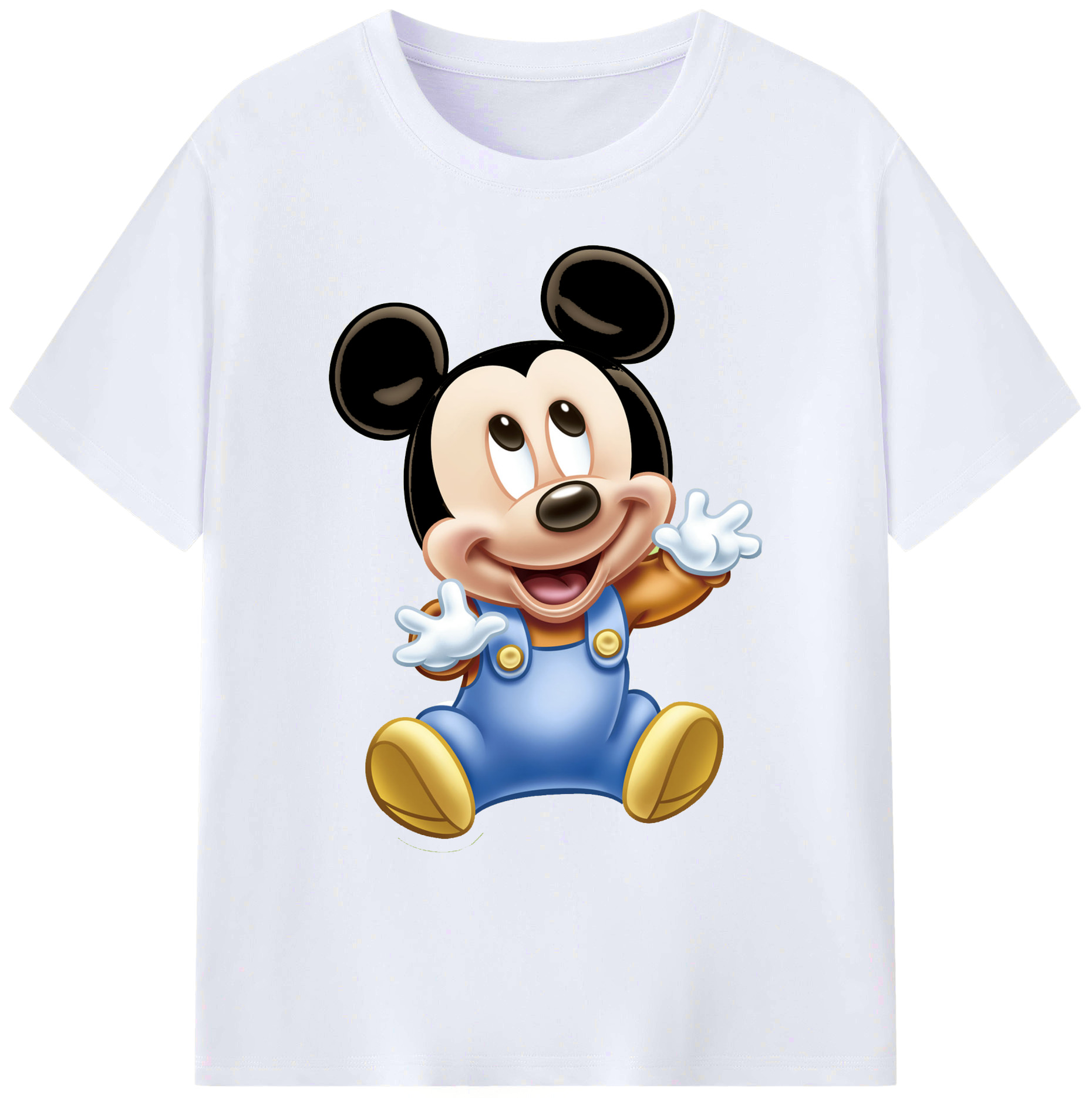 ミッキーマウス Mickey Mouse 綿100％ メンズ半袖Tシャツ｜肌触りやわらか＆通気性