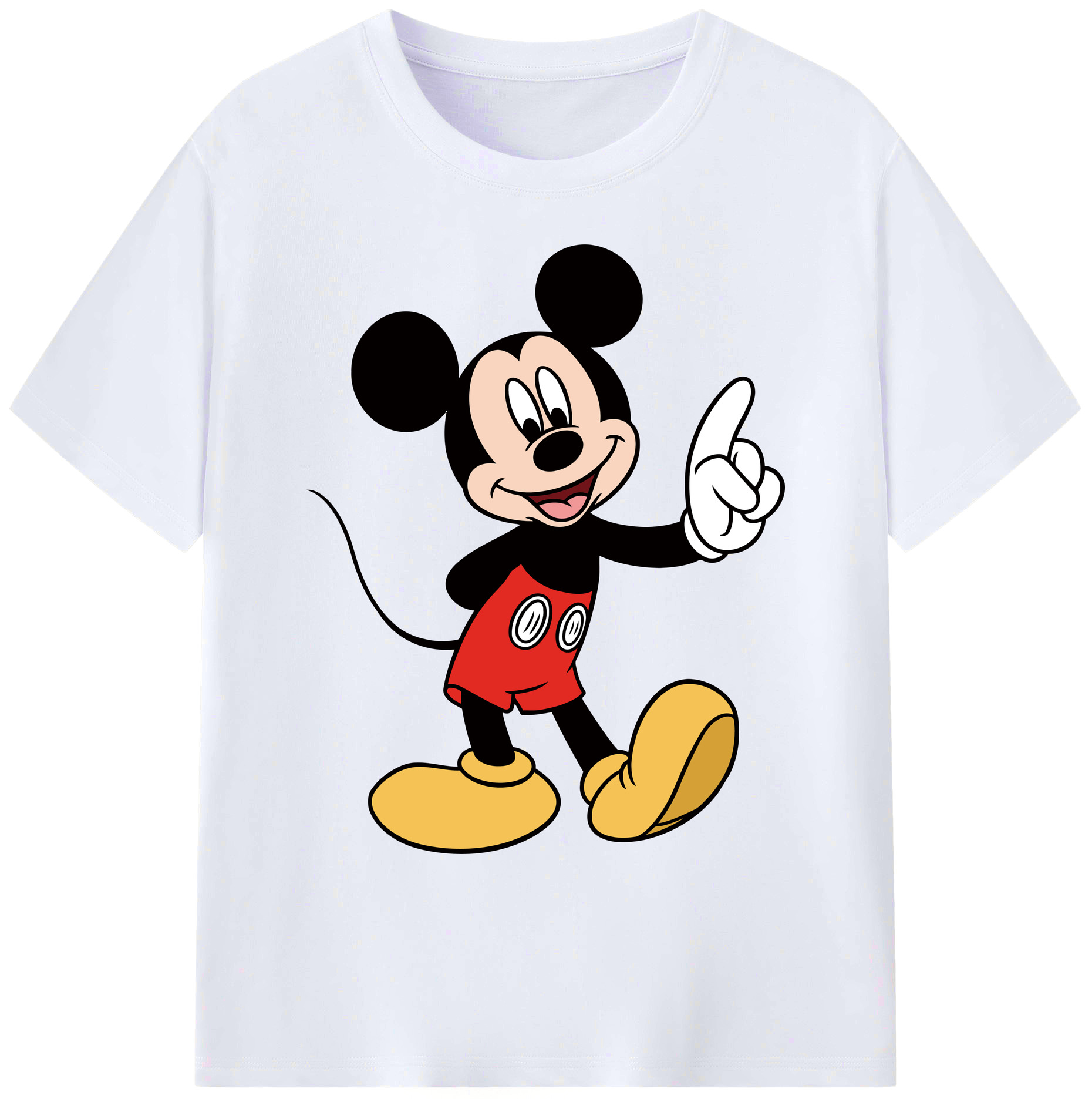 ミッキーマウス Mickey Mouse 綿100％ メンズ半袖Tシャツ｜肌触りやわらか＆通気性