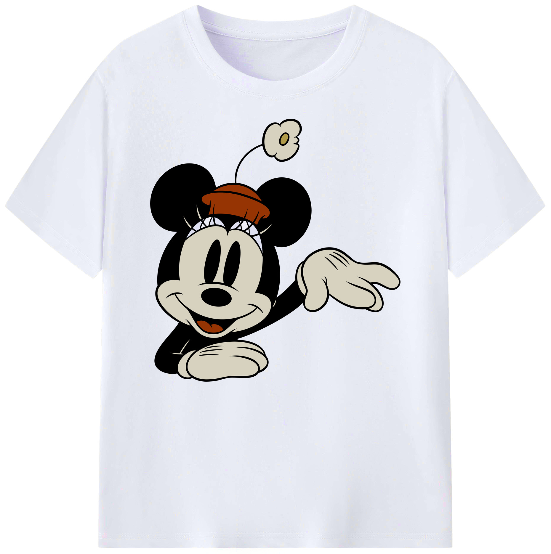 ミッキーマウス Mickey Mouse 綿100％ メンズ半袖Tシャツ｜肌触りやわらか＆通気性