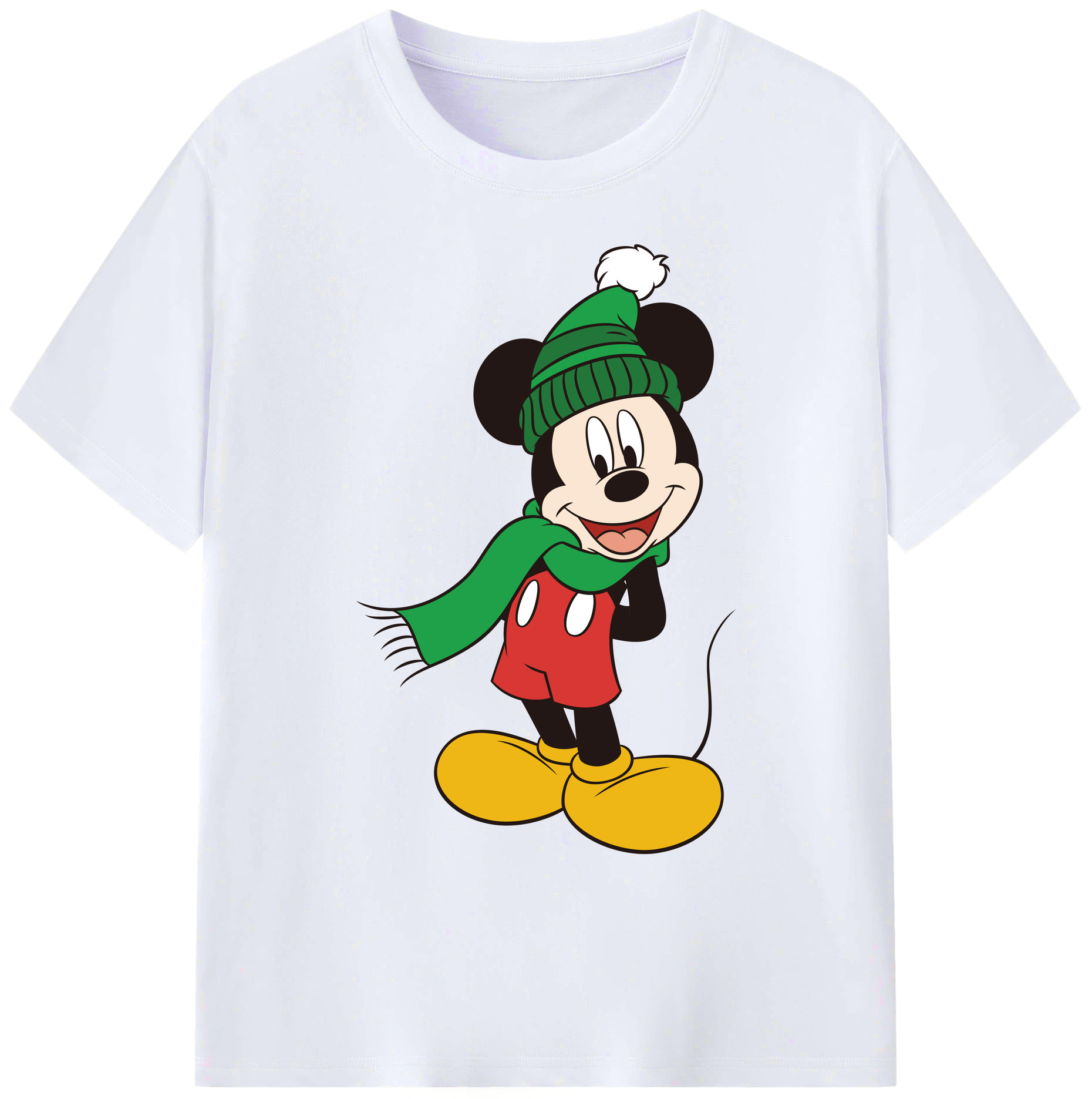 ミッキーマウス Mickey Mouse 綿100％ メンズ半袖Tシャツ｜肌触りやわらか＆通気性