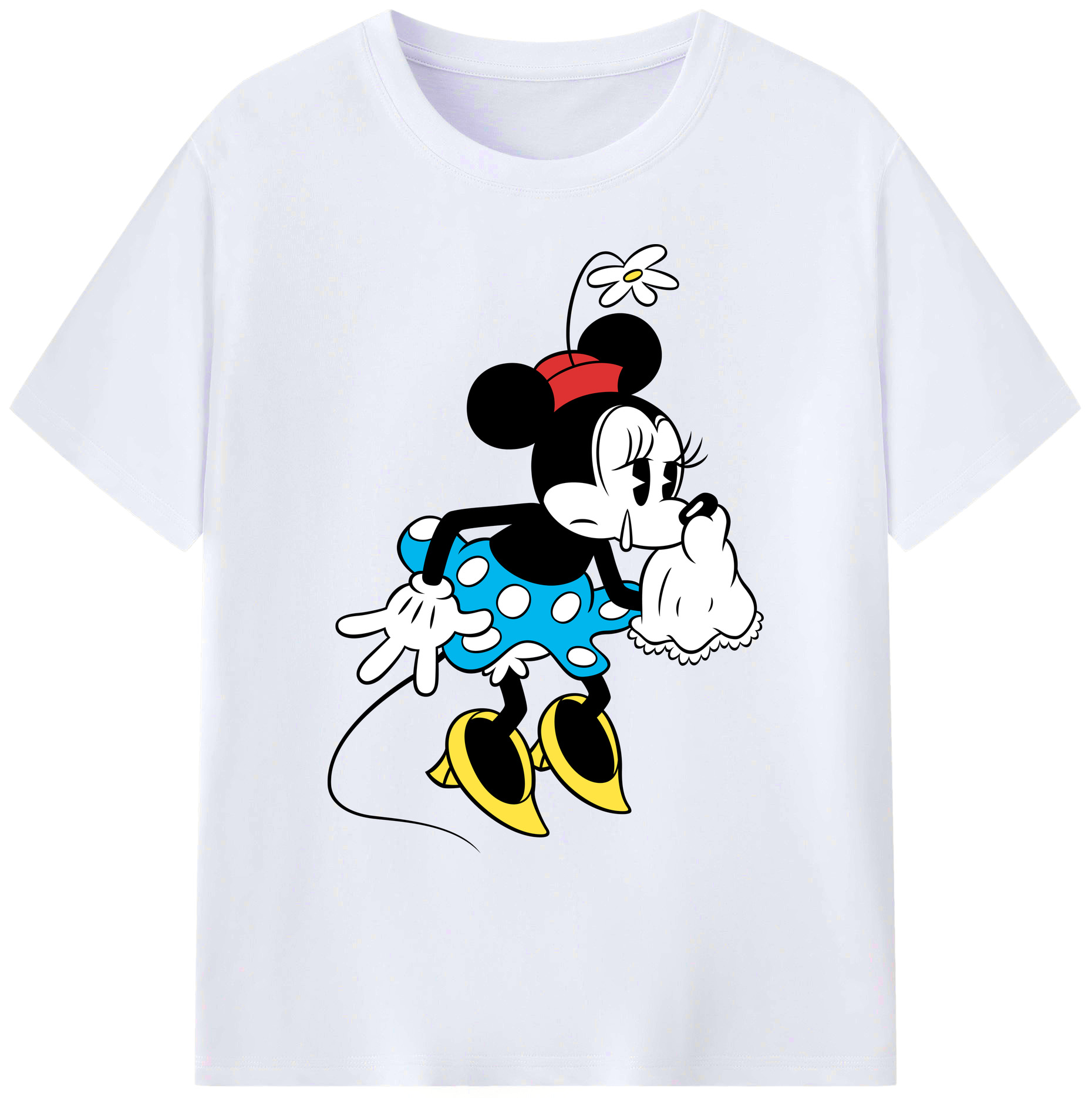 ミッキーマウス Mickey Mouse 綿100％ メンズ半袖Tシャツ｜肌触りやわらか＆通気性