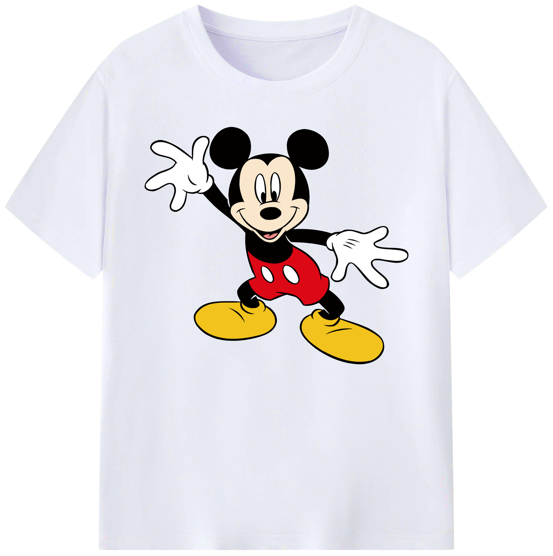 ミッキーマウス Mickey Mouse 綿100％ メンズ半袖Tシャツ｜肌触りやわらか＆通気性