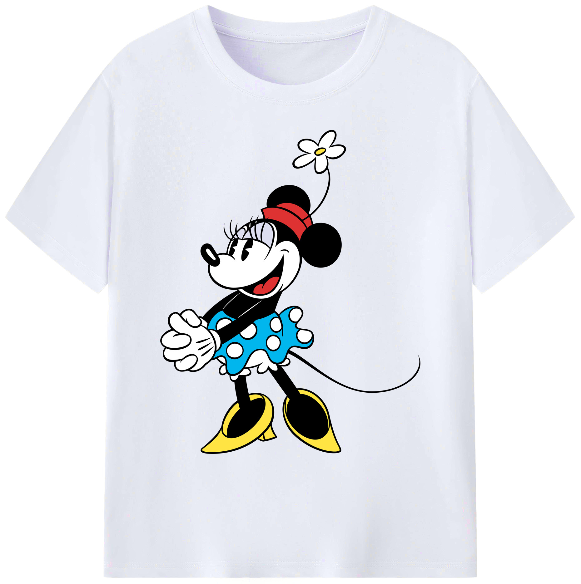 ミッキーマウス Mickey Mouse 綿100％ メンズ半袖Tシャツ｜肌触りやわらか＆通気性