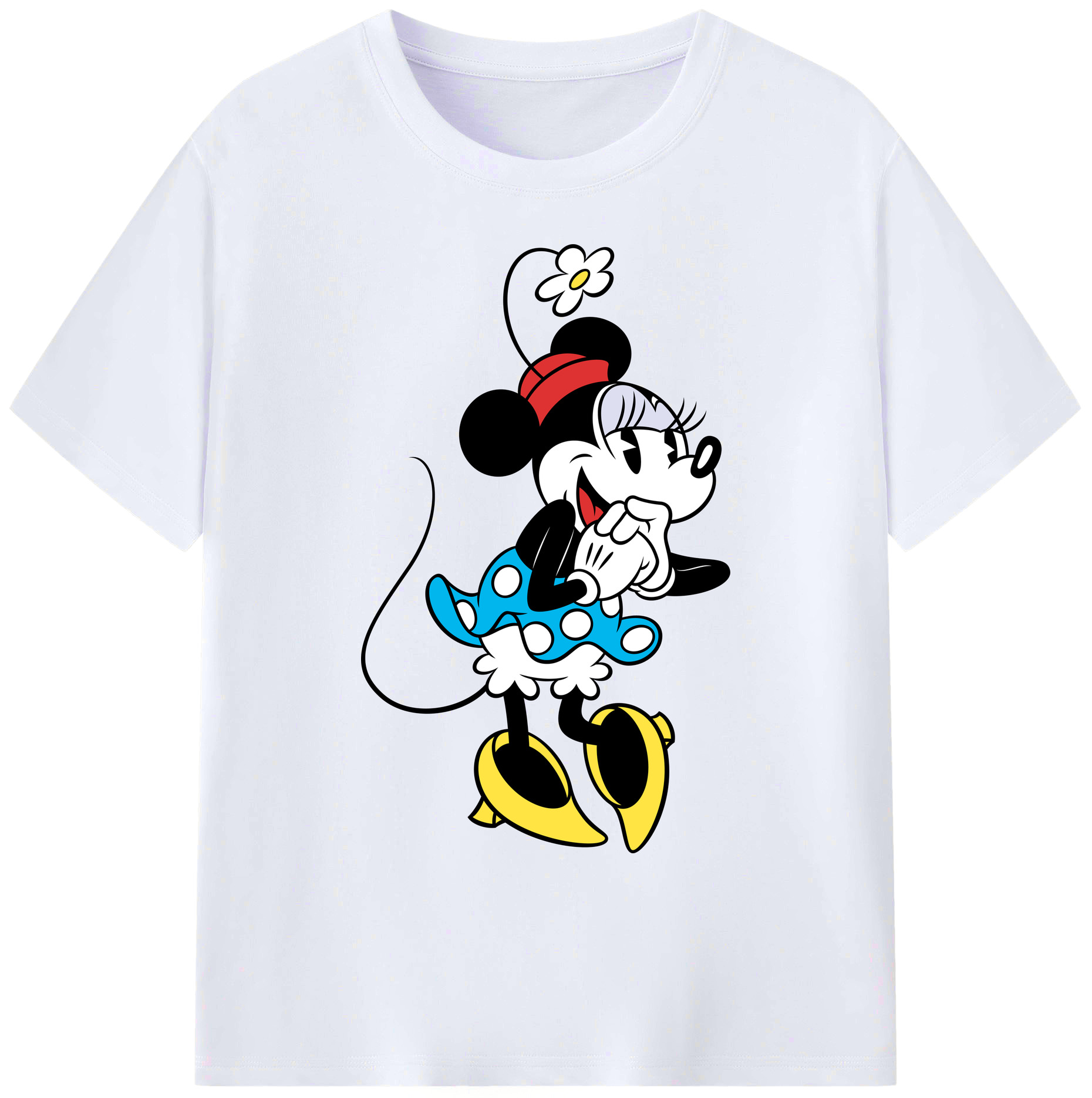ミッキーマウス Mickey Mouse 綿100％ メンズ半袖Tシャツ｜肌触りやわらか＆通気性