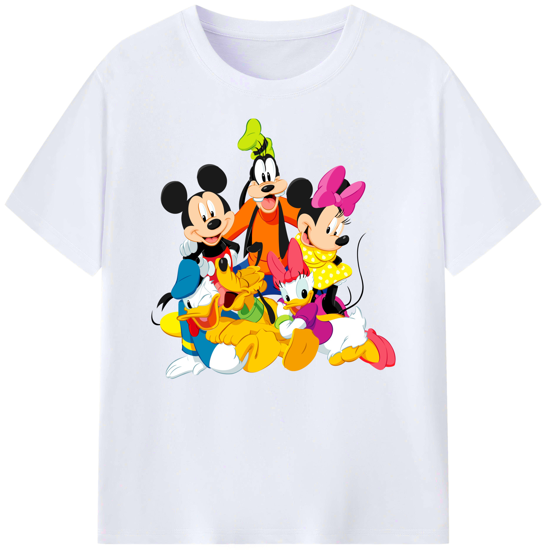 ミッキーマウス Mickey Mouse 綿100％ メンズ半袖Tシャツ｜肌触りやわらか＆通気性