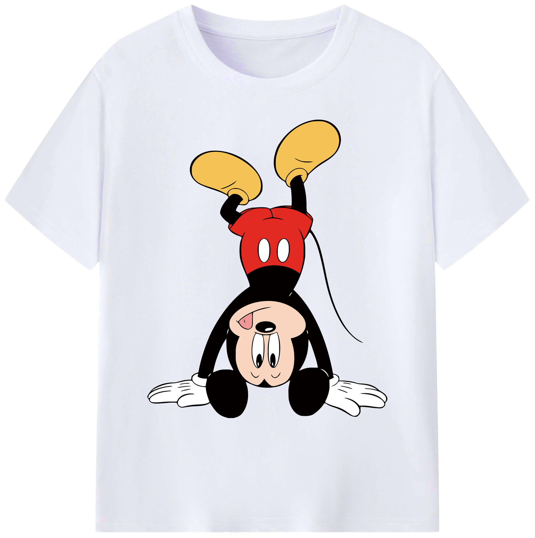 ミッキーマウス Mickey Mouse 綿100％ メンズ半袖Tシャツ｜肌触りやわらか＆通気性