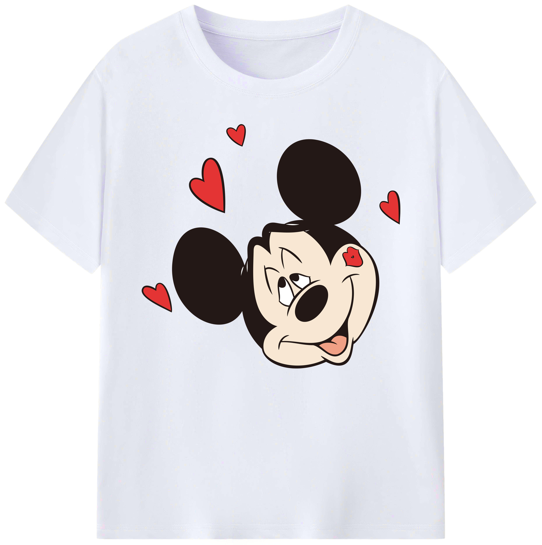 ミッキーマウス Mickey Mouse 綿100％ メンズ半袖Tシャツ｜肌触りやわらか＆通気性