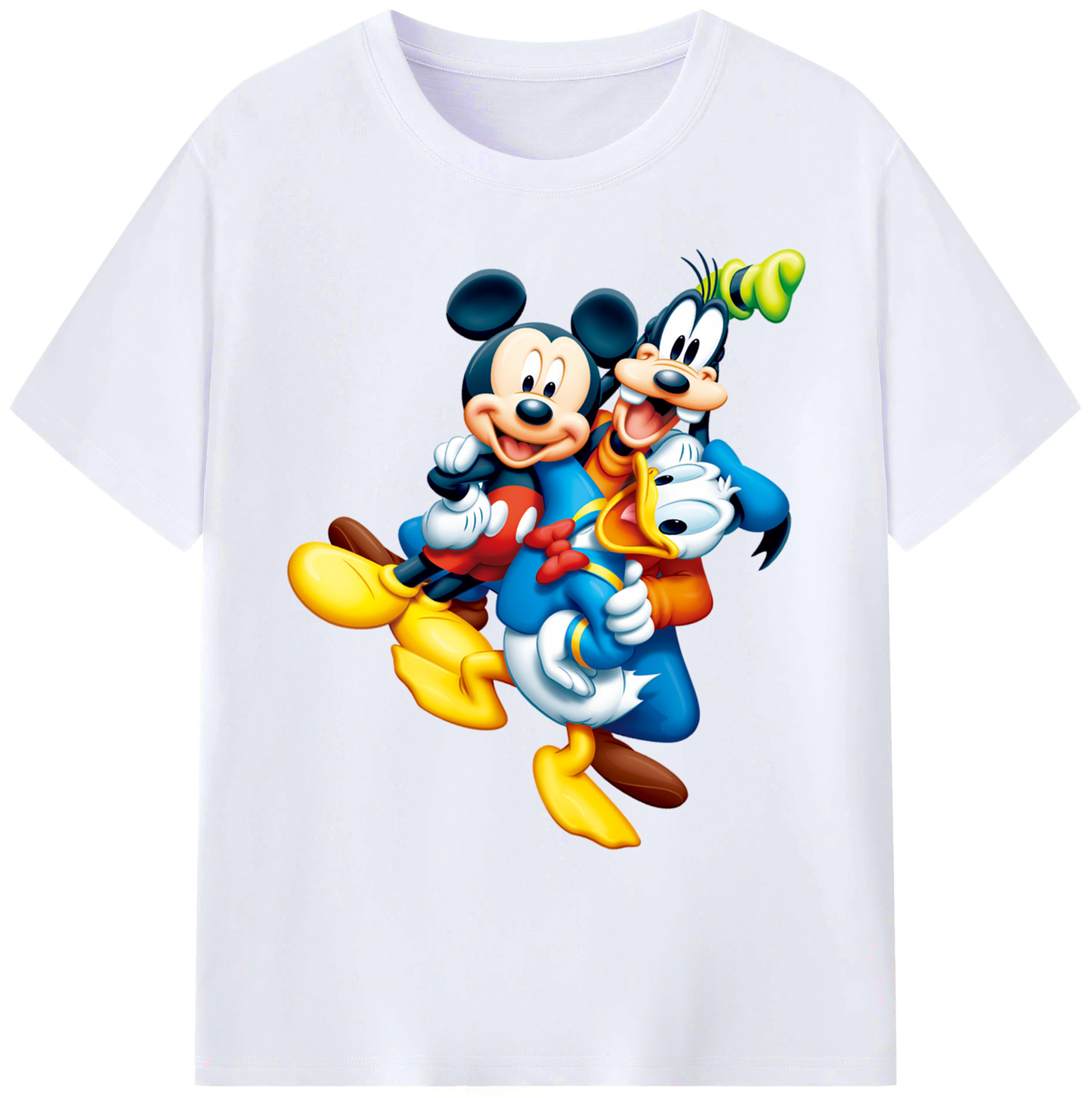 ミッキーマウス Mickey Mouse 綿100％ メンズ半袖Tシャツ｜肌触りやわらか＆通気性
