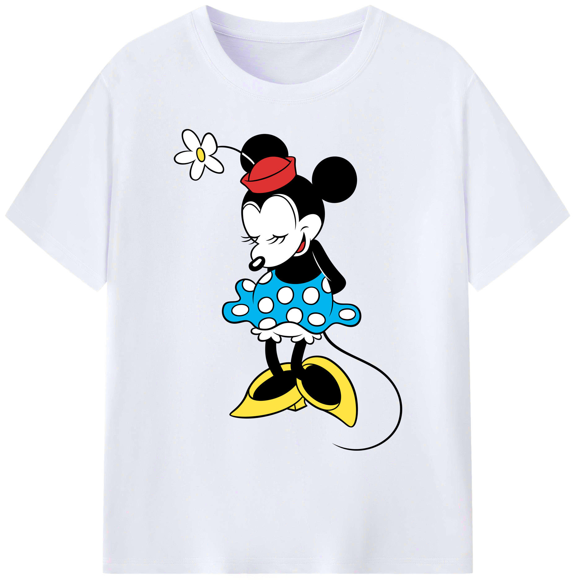 ミッキーマウス Mickey Mouse 綿100％ メンズ半袖Tシャツ｜肌触りやわらか＆通気性