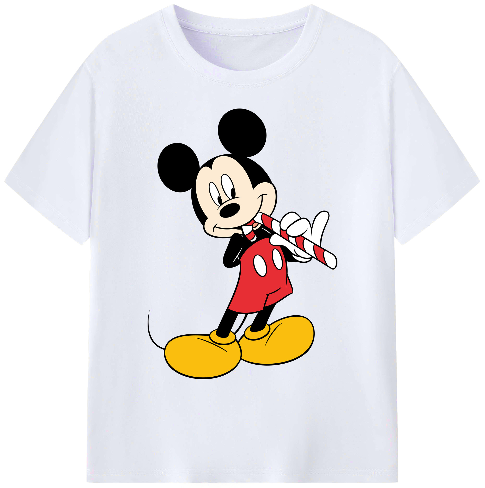 ミッキーマウス Mickey Mouse 綿100％ メンズ半袖Tシャツ｜肌触りやわらか＆通気性