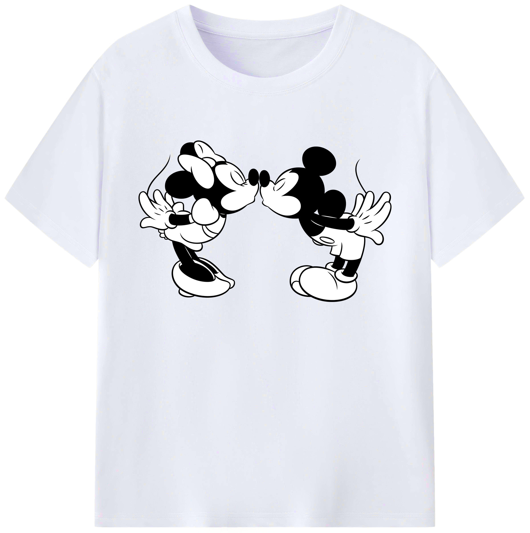 ミッキーマウス Mickey Mouse 綿100％ メンズ半袖Tシャツ｜肌触りやわらか＆通気性