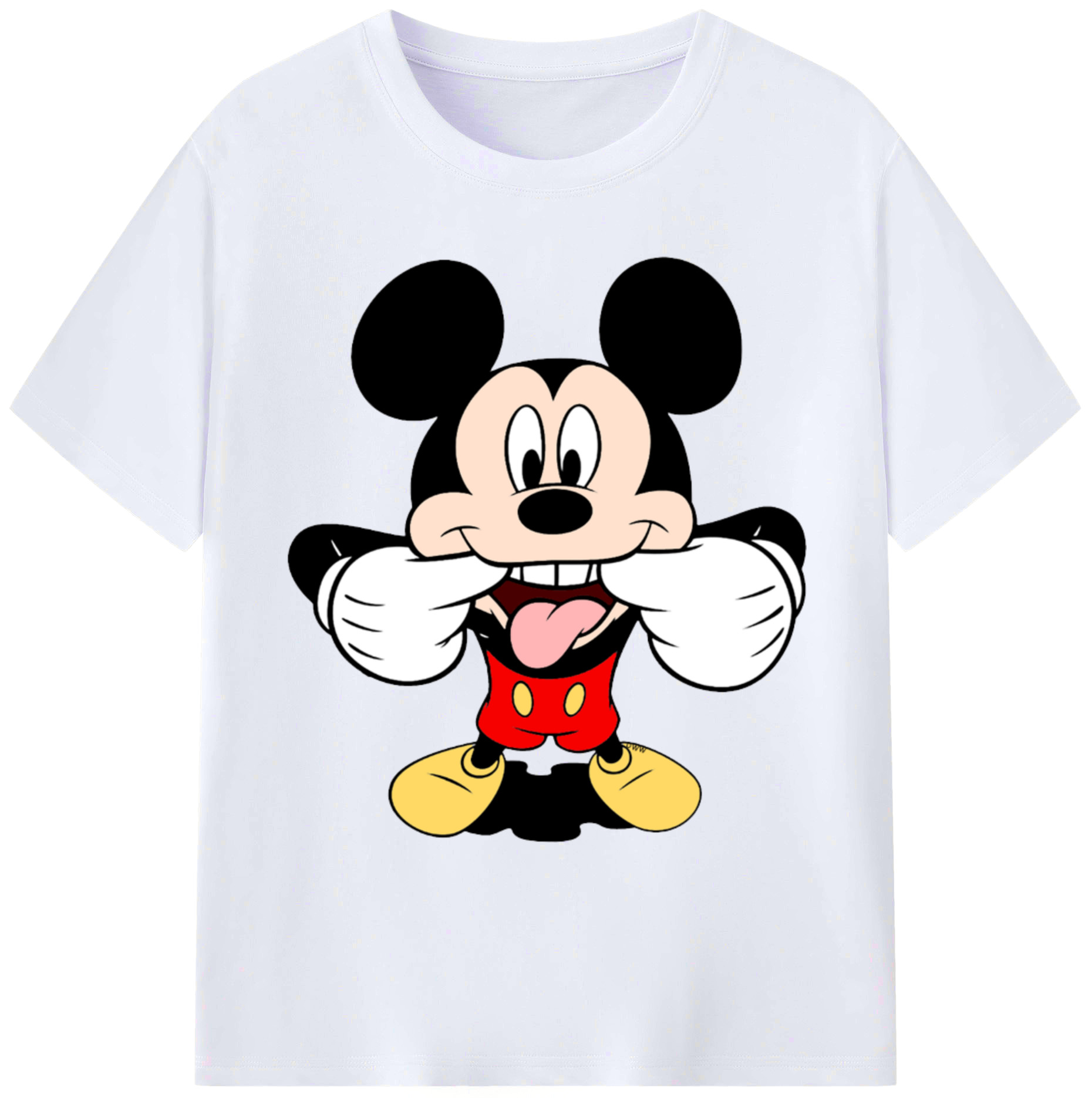 ミッキーマウス Mickey Mouse 綿100％ メンズ半袖Tシャツ｜肌触りやわらか＆通気性