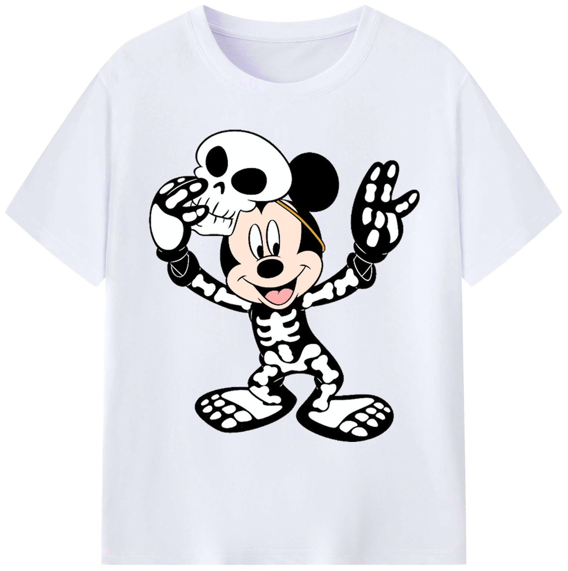 ミッキーマウス Mickey Mouse 綿100％ メンズ半袖Tシャツ｜肌触りやわらか＆通気性