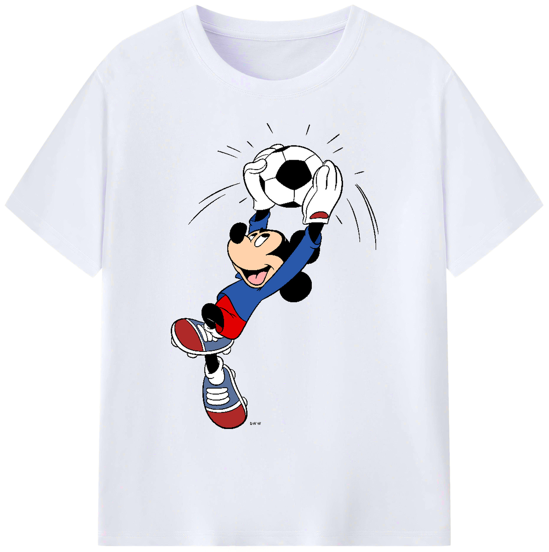 ミッキーマウス Mickey Mouse 綿100％ メンズ半袖Tシャツ｜肌触りやわらか＆通気性