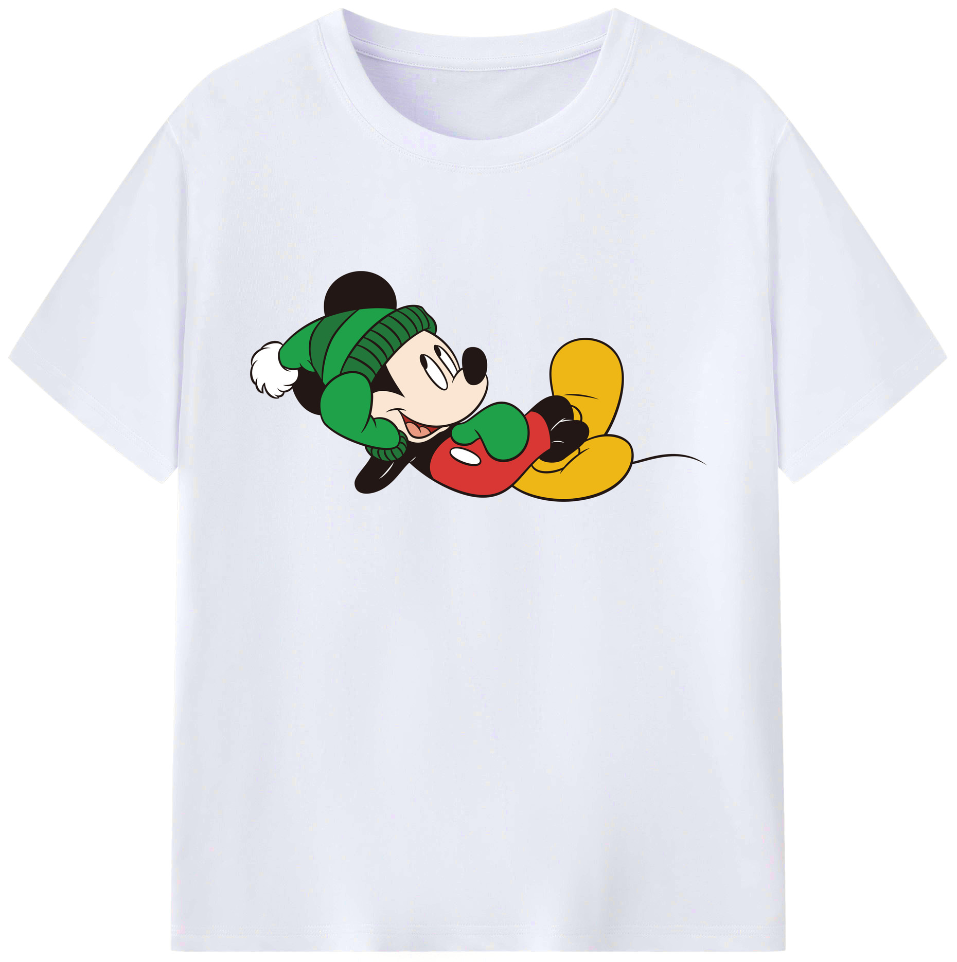 ミッキーマウス Mickey Mouse 綿100％ メンズ半袖Tシャツ｜肌触りやわらか＆通気性