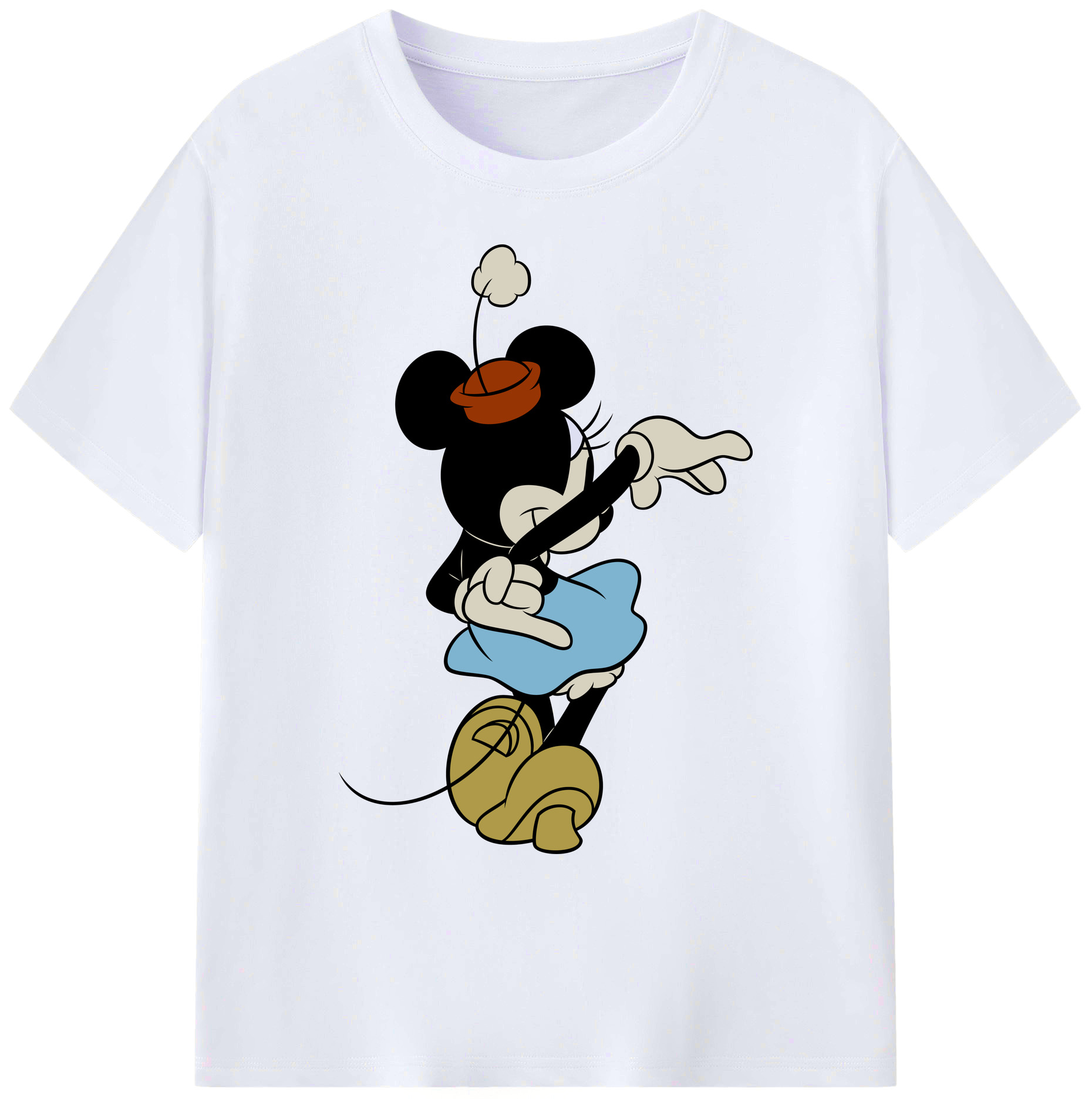 ミッキーマウス Mickey Mouse 綿100％ メンズ半袖Tシャツ｜肌触りやわらか＆通気性