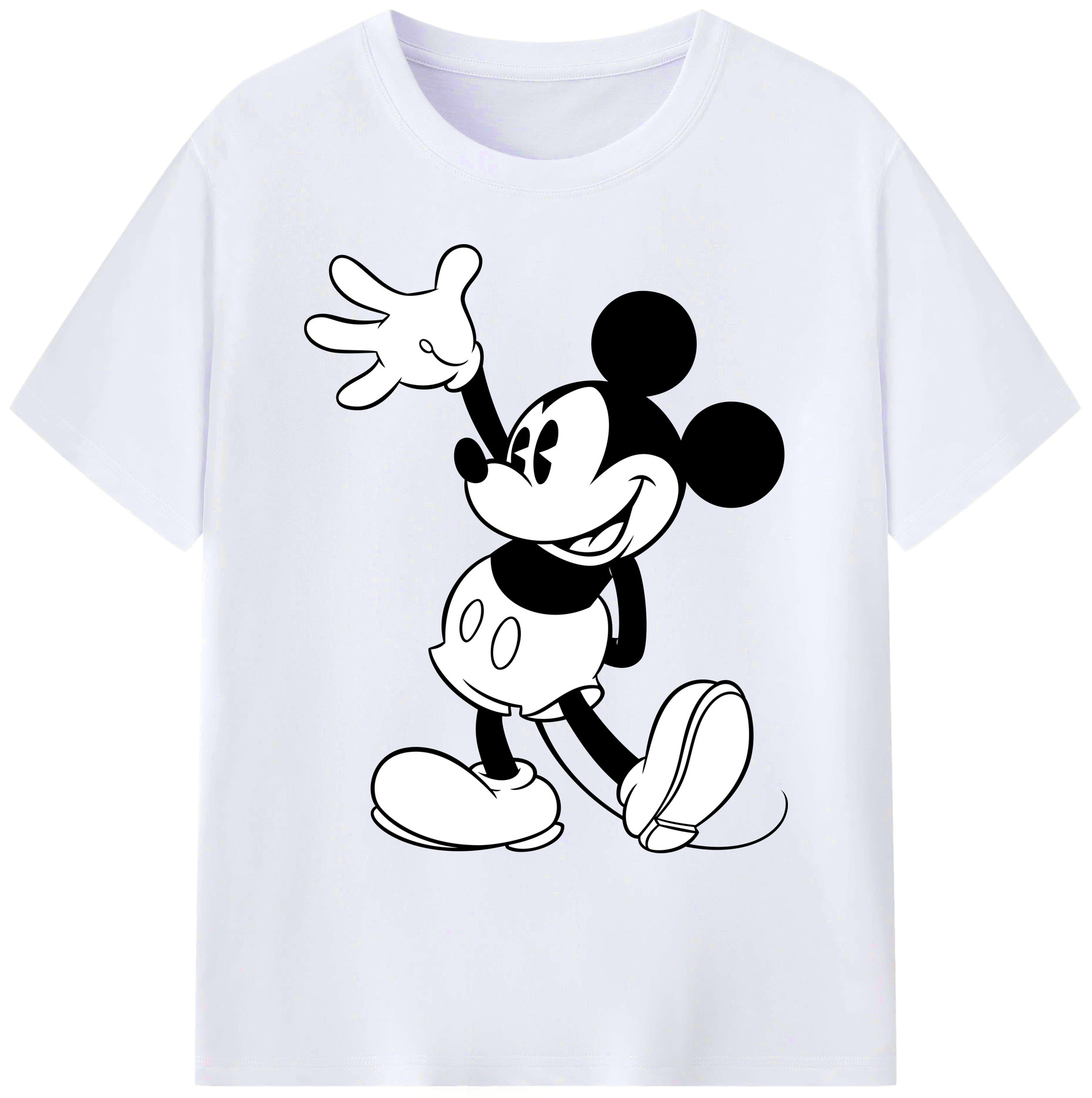 ミッキーマウス Mickey Mouse 綿100％ メンズ半袖Tシャツ｜肌触りやわらか＆通気性