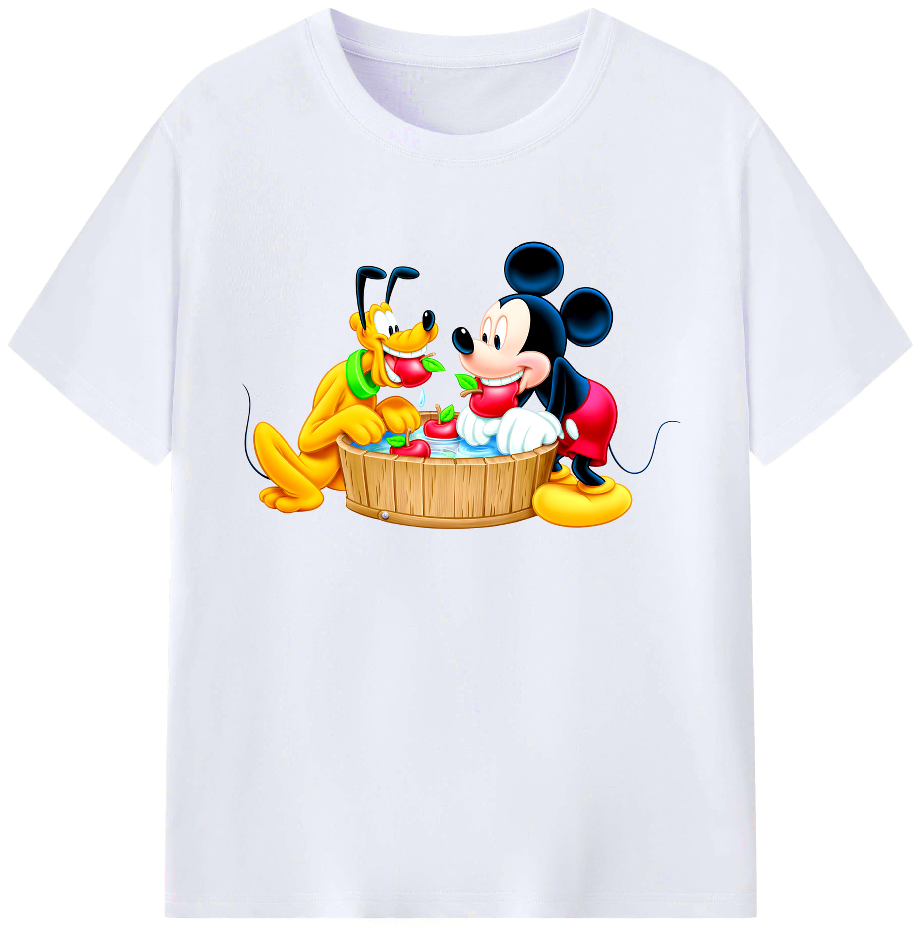 ミッキーマウス Mickey Mouse 綿100％ メンズ半袖Tシャツ｜肌触りやわらか＆通気性