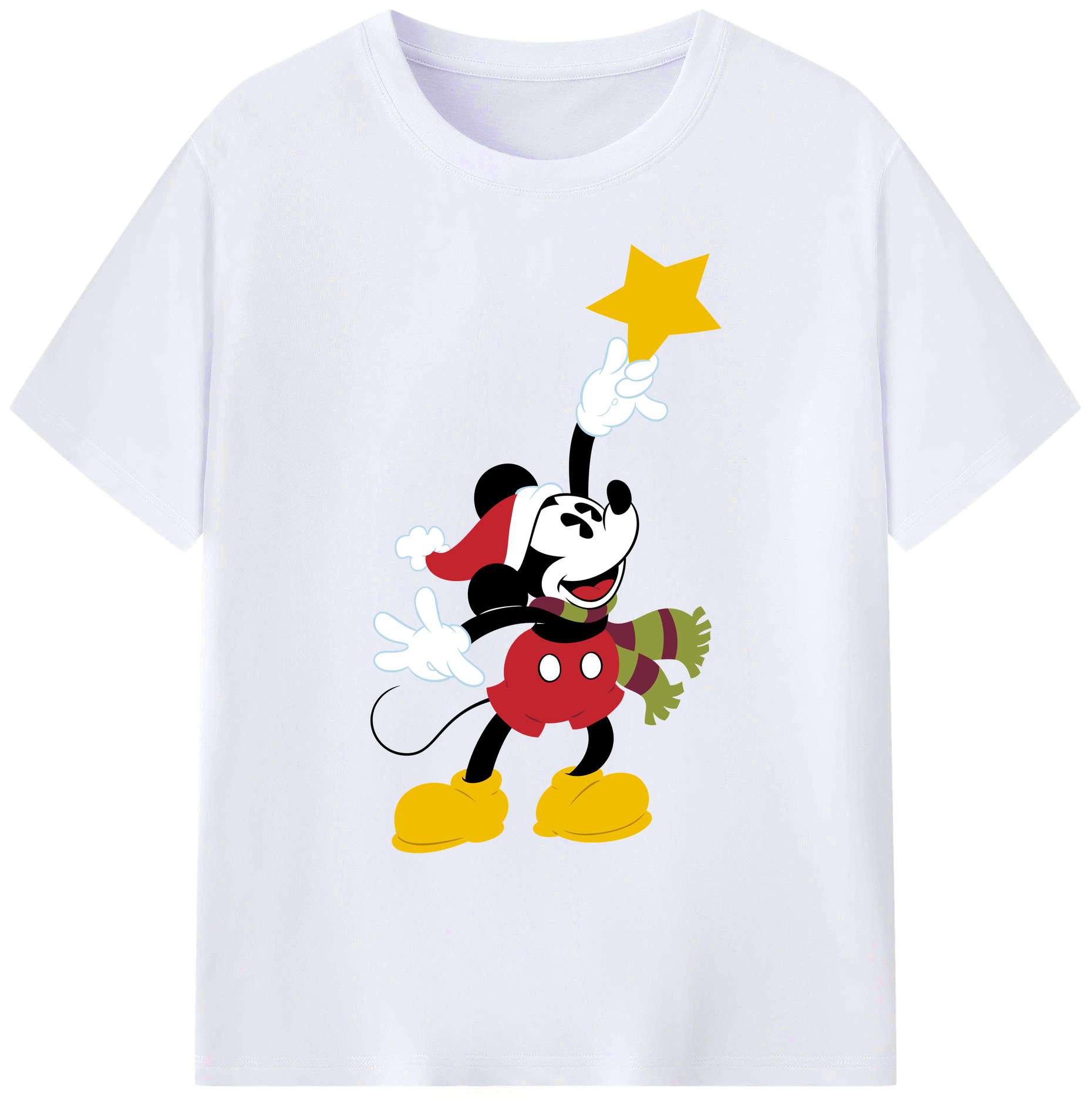 ミッキーマウス Mickey Mouse 綿100％ メンズ半袖Tシャツ｜肌触りやわらか＆通気性