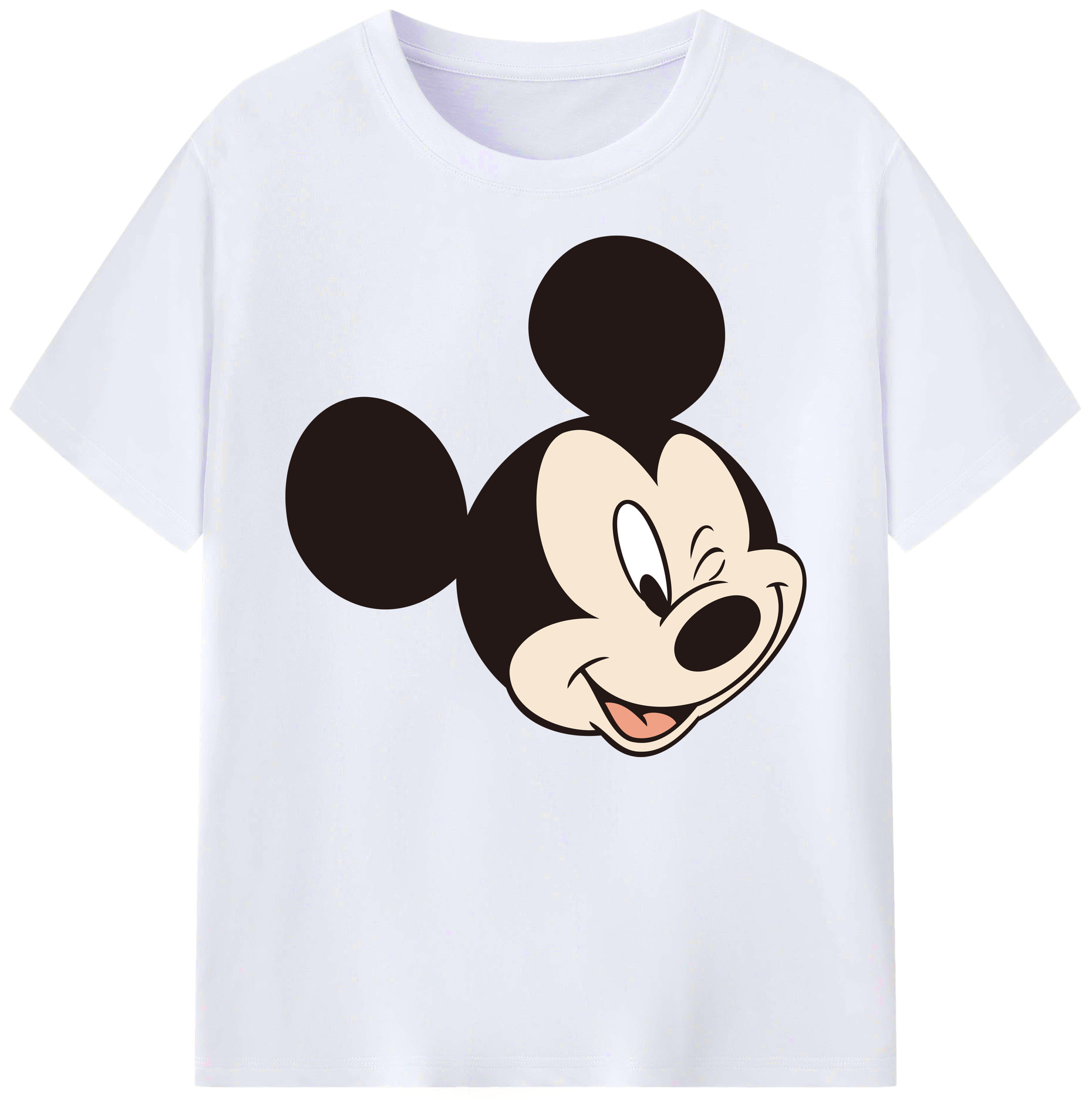 ミッキーマウス Mickey Mouse 綿100％ メンズ半袖Tシャツ｜肌触りやわらか＆通気性