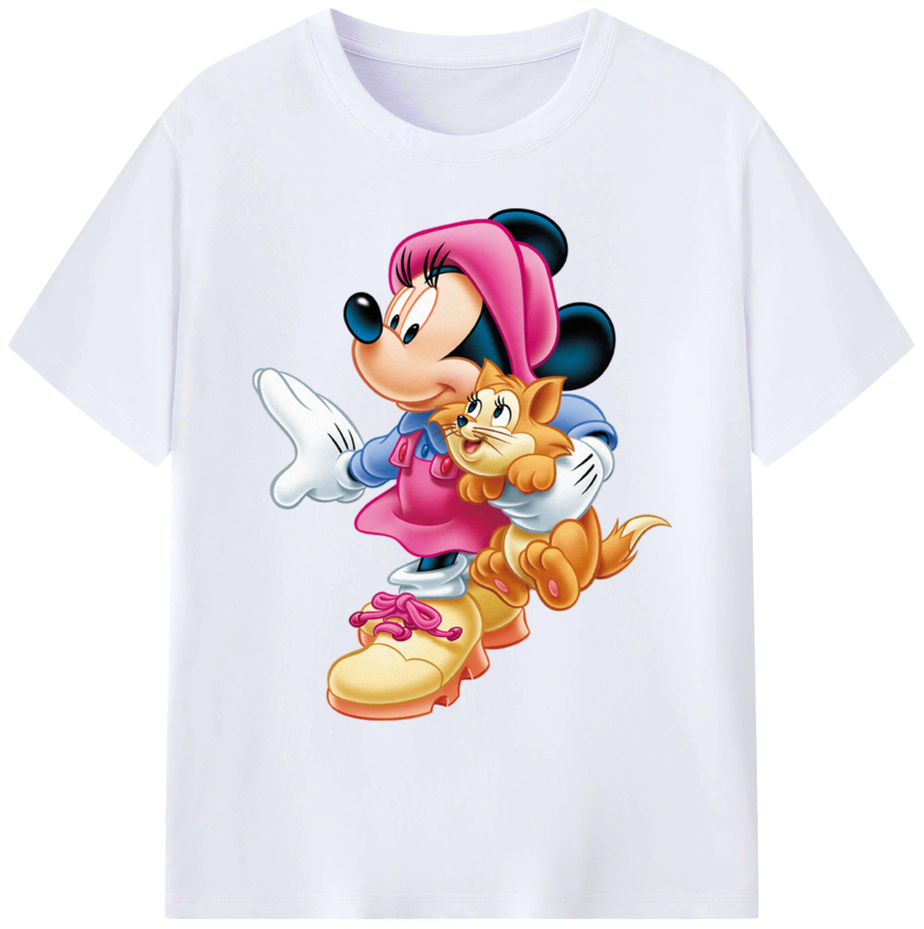 ミッキーマウス Mickey Mouse 綿100％ メンズ半袖Tシャツ｜肌触りやわらか＆通気性