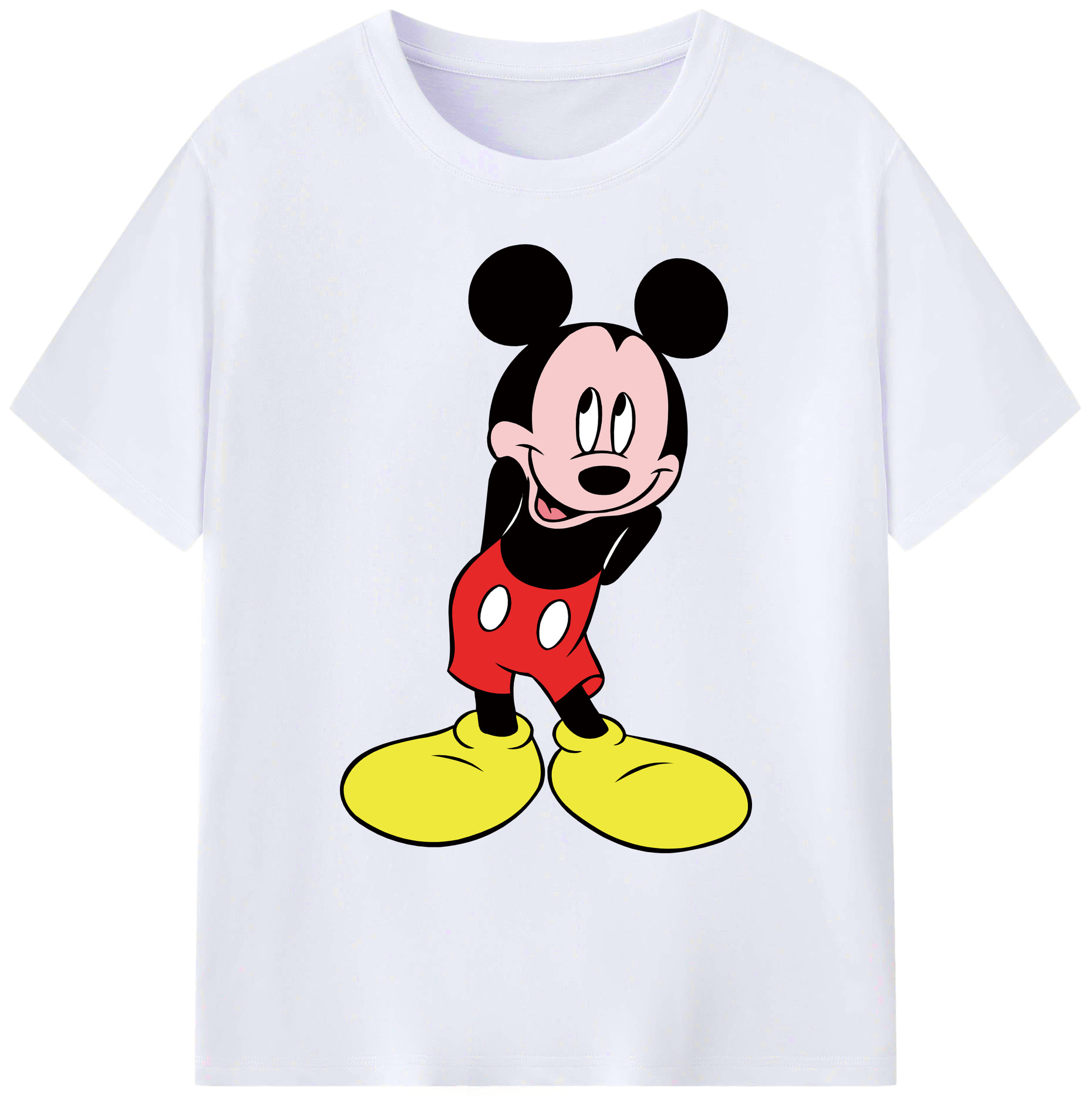 （画像用） ミッキーマウス Mickey Mouse 綿100％ メンズ半袖Tシャツ｜肌触りやわらか＆通気性