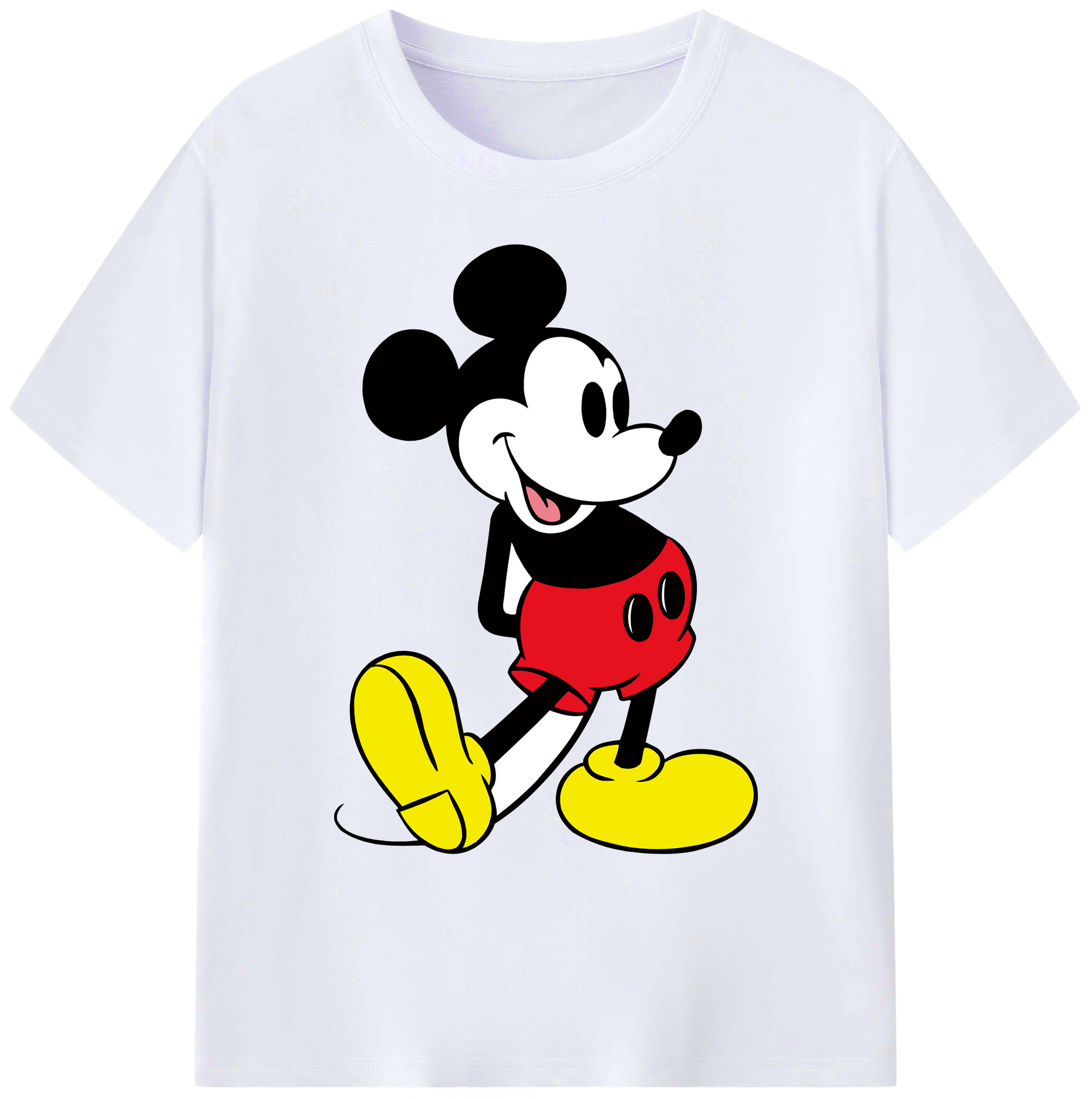 （画像用） ミッキーマウス Mickey Mouse 綿100％ メンズ半袖Tシャツ｜肌触りやわらか＆通気性