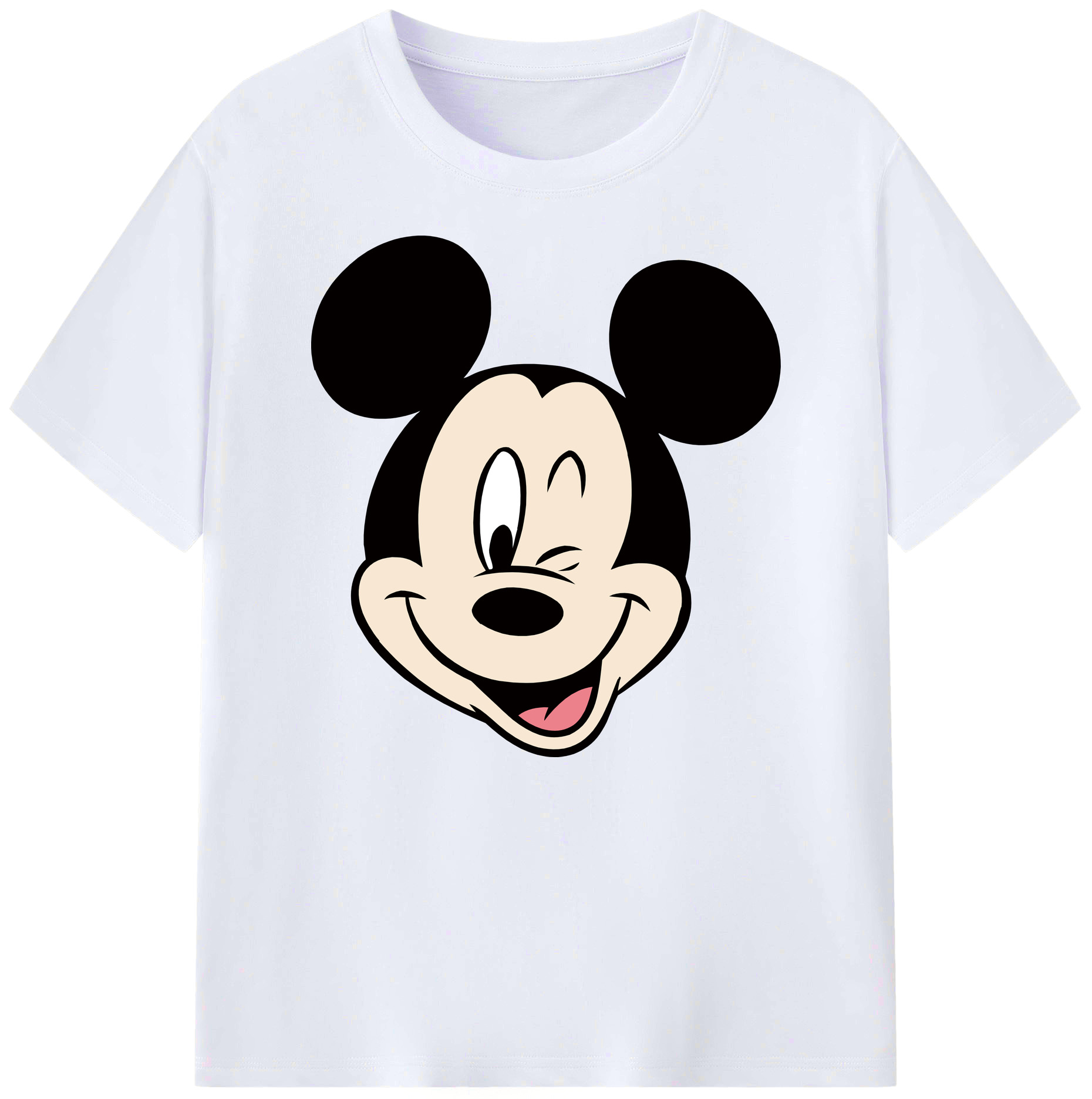 ミッキーマウス Mickey Mouse 綿100％ メンズ半袖Tシャツ｜肌触りやわらか＆通気性