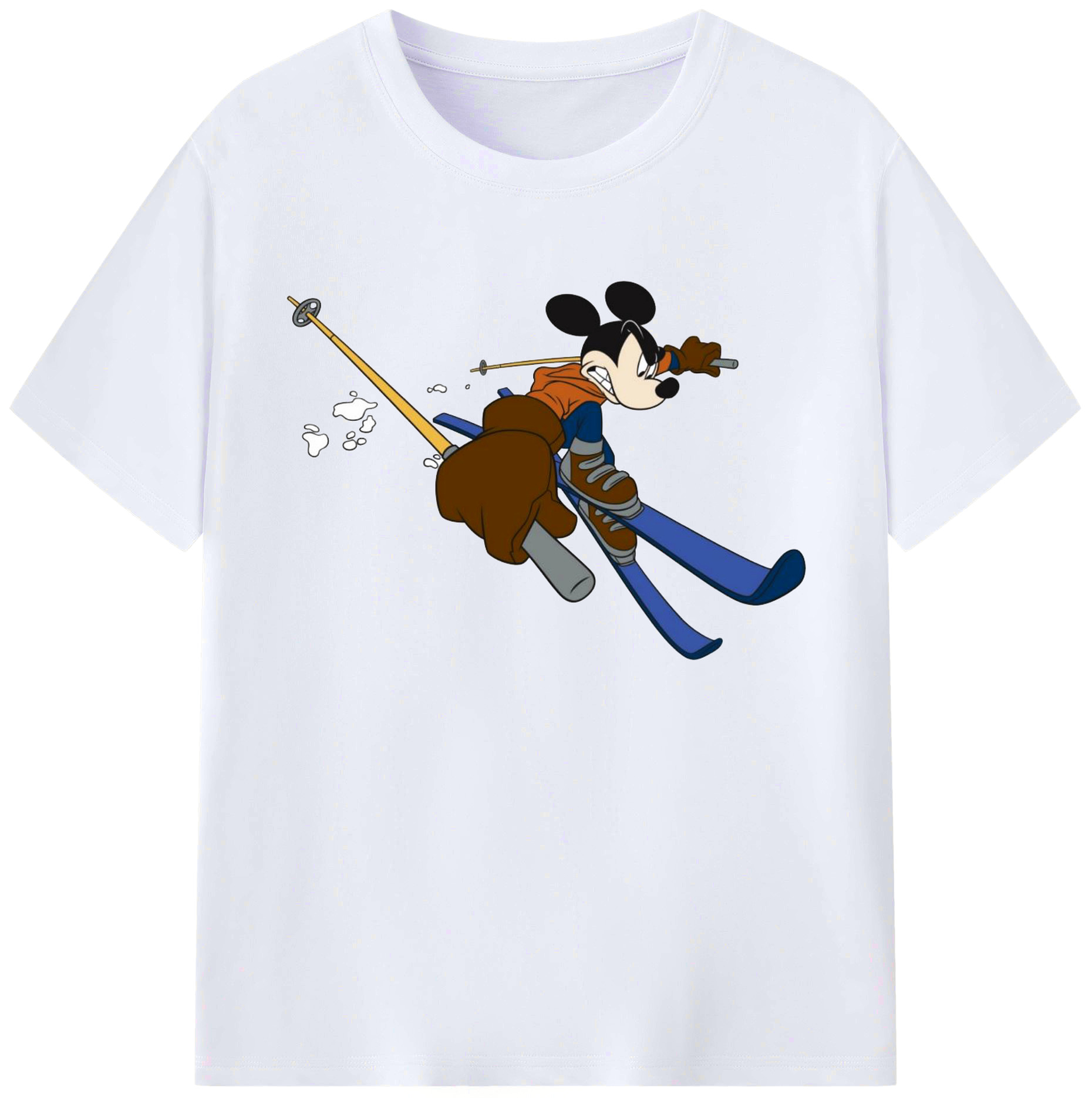ミッキーマウス Mickey Mouse 綿100％ メンズ半袖Tシャツ｜肌触りやわらか＆通気性