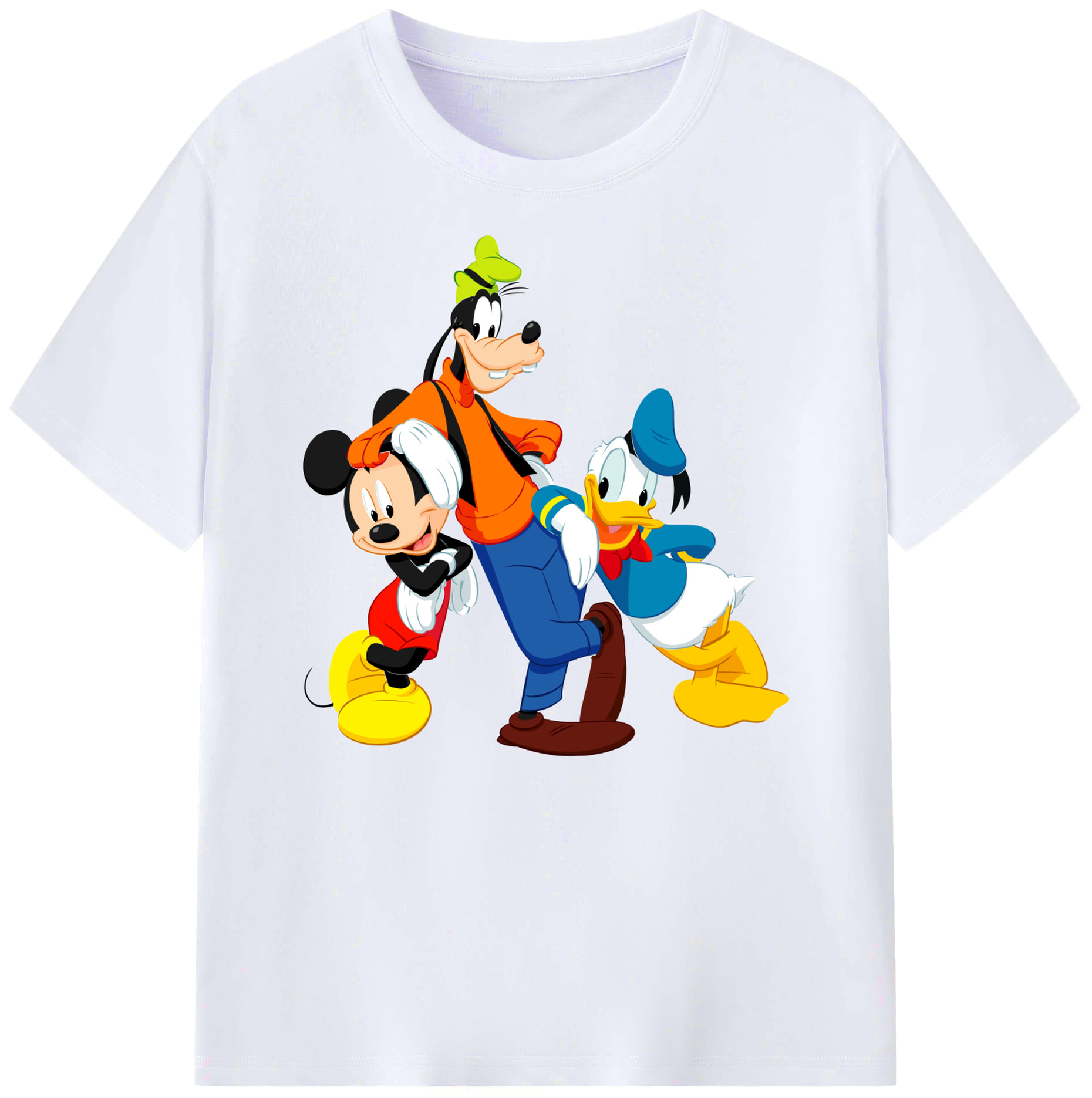 ミッキーマウス Mickey Mouse 綿100％ メンズ半袖Tシャツ｜肌触りやわらか＆通気性