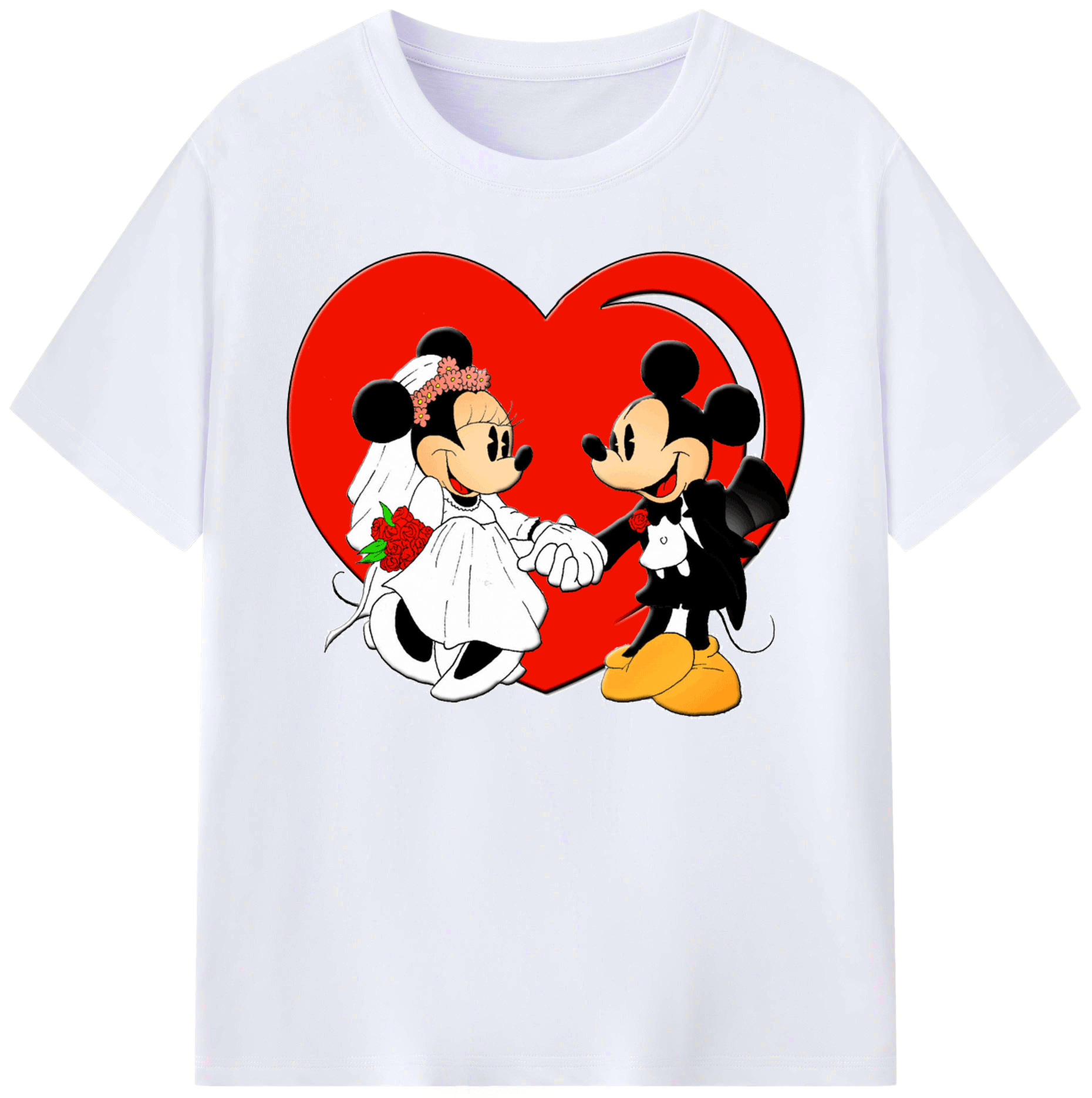 ミッキーマウス Mickey Mouse 綿100％ メンズ半袖Tシャツ｜肌触りやわらか＆通気性