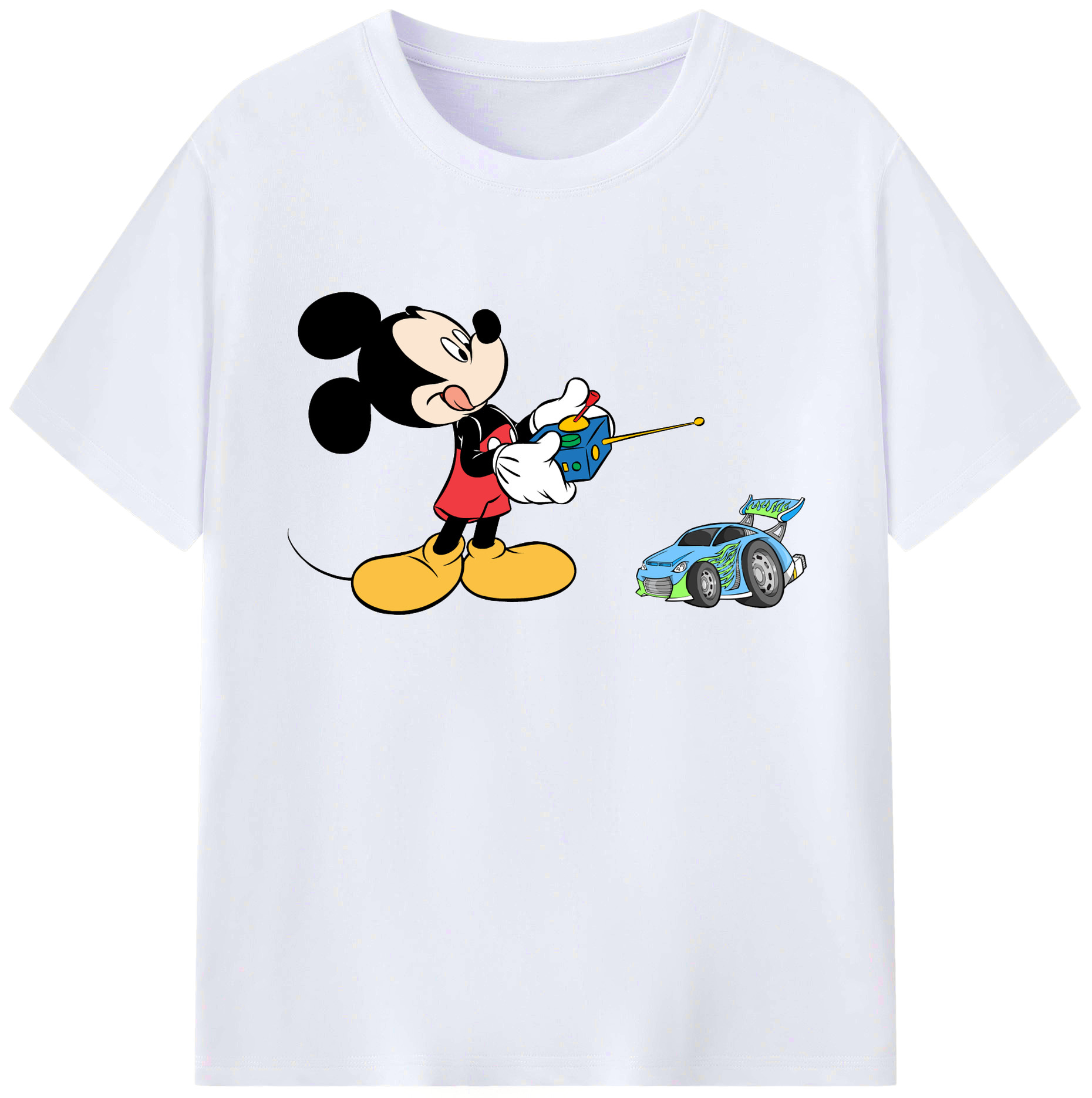 ミッキーマウス Mickey Mouse 綿100％ メンズ半袖Tシャツ｜肌触りやわらか＆通気性