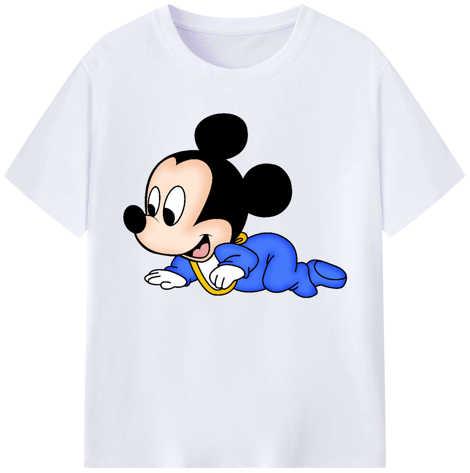 ミッキーマウス Mickey Mouse 綿100％ メンズ半袖Tシャツ｜肌触りやわらか＆通気性