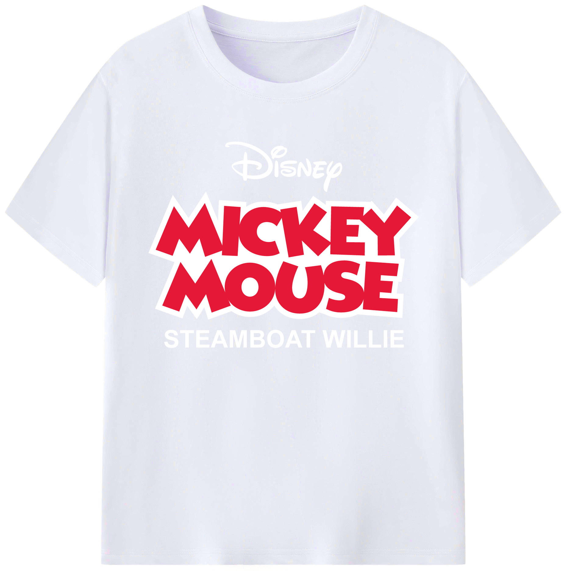 ミッキーマウス Mickey Mouse 綿100％ メンズ半袖Tシャツ｜肌触りやわらか＆通気性