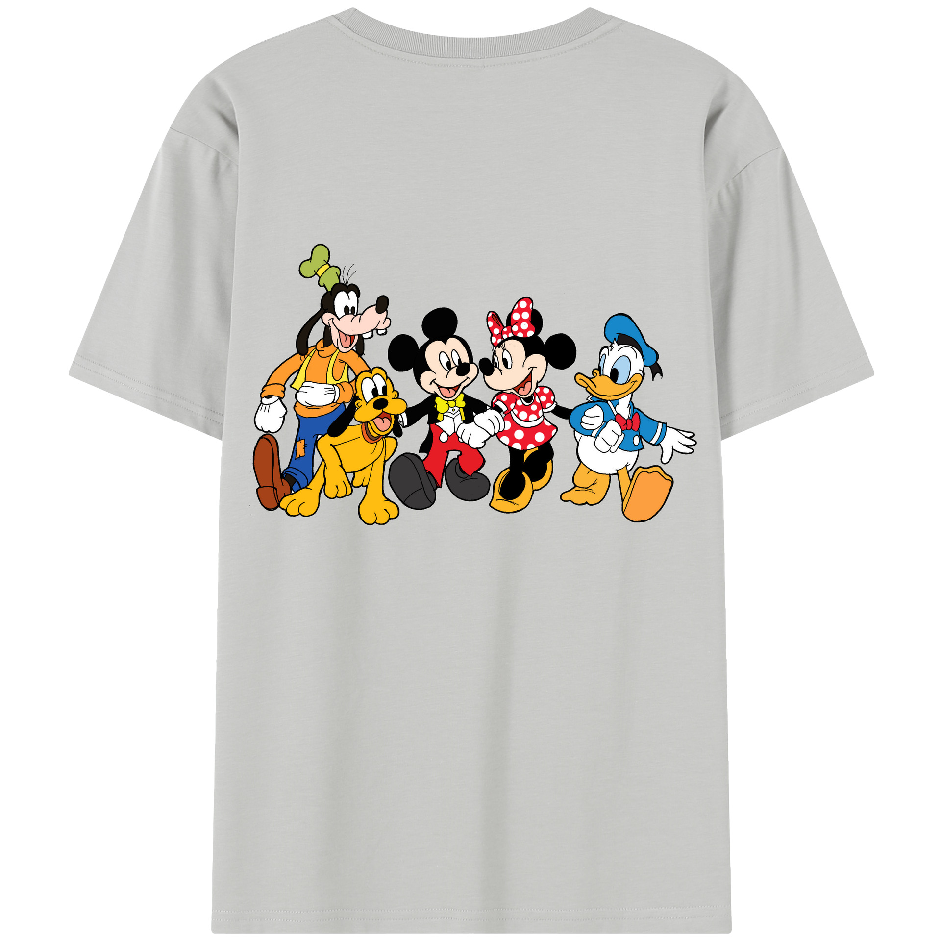 （画像用） ミッキーマウス Mickey Mouse レディース半袖Tシャツ(バックプリント)
