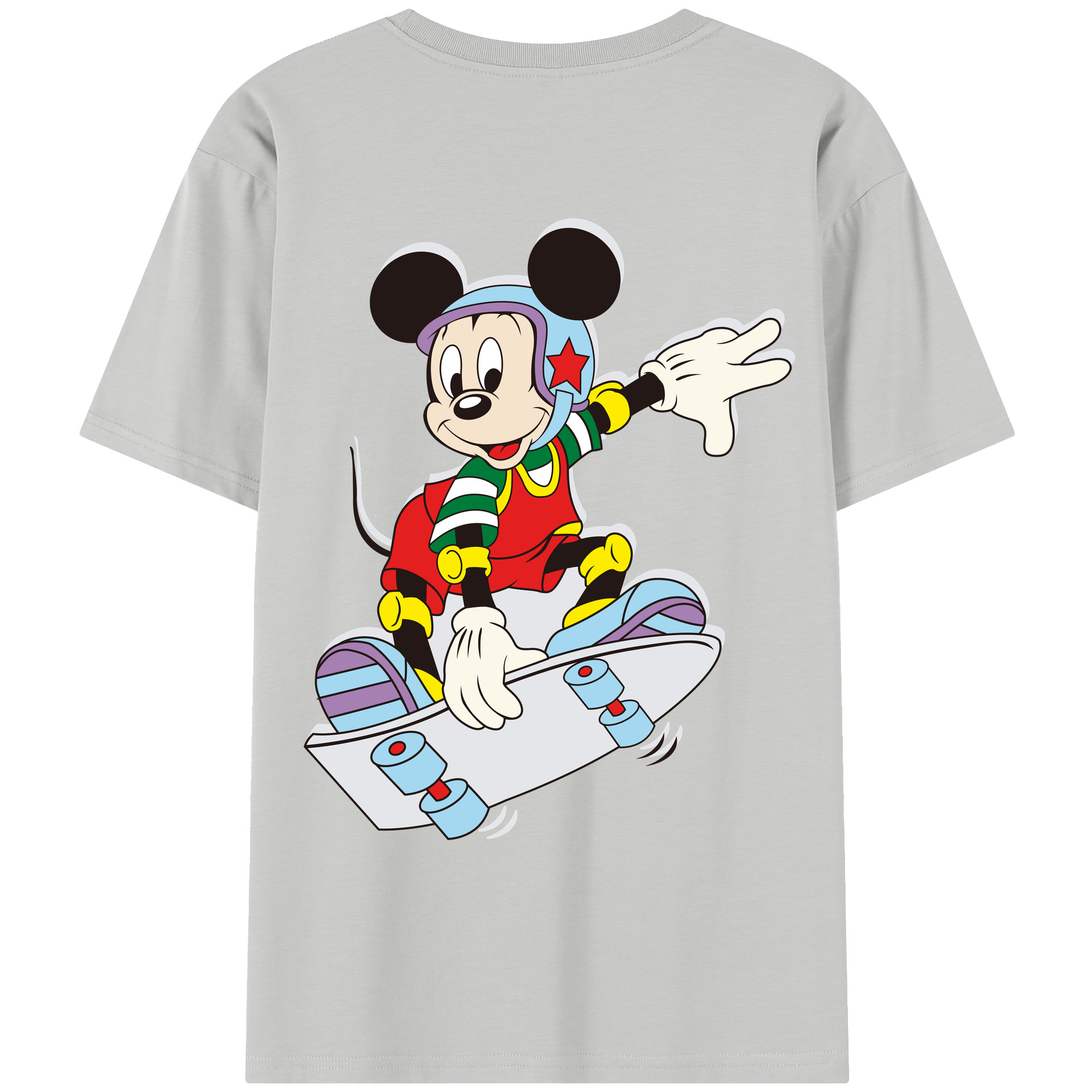 （画像用） ミッキーマウス Mickey Mouse レディース半袖Tシャツ(バックプリント)
