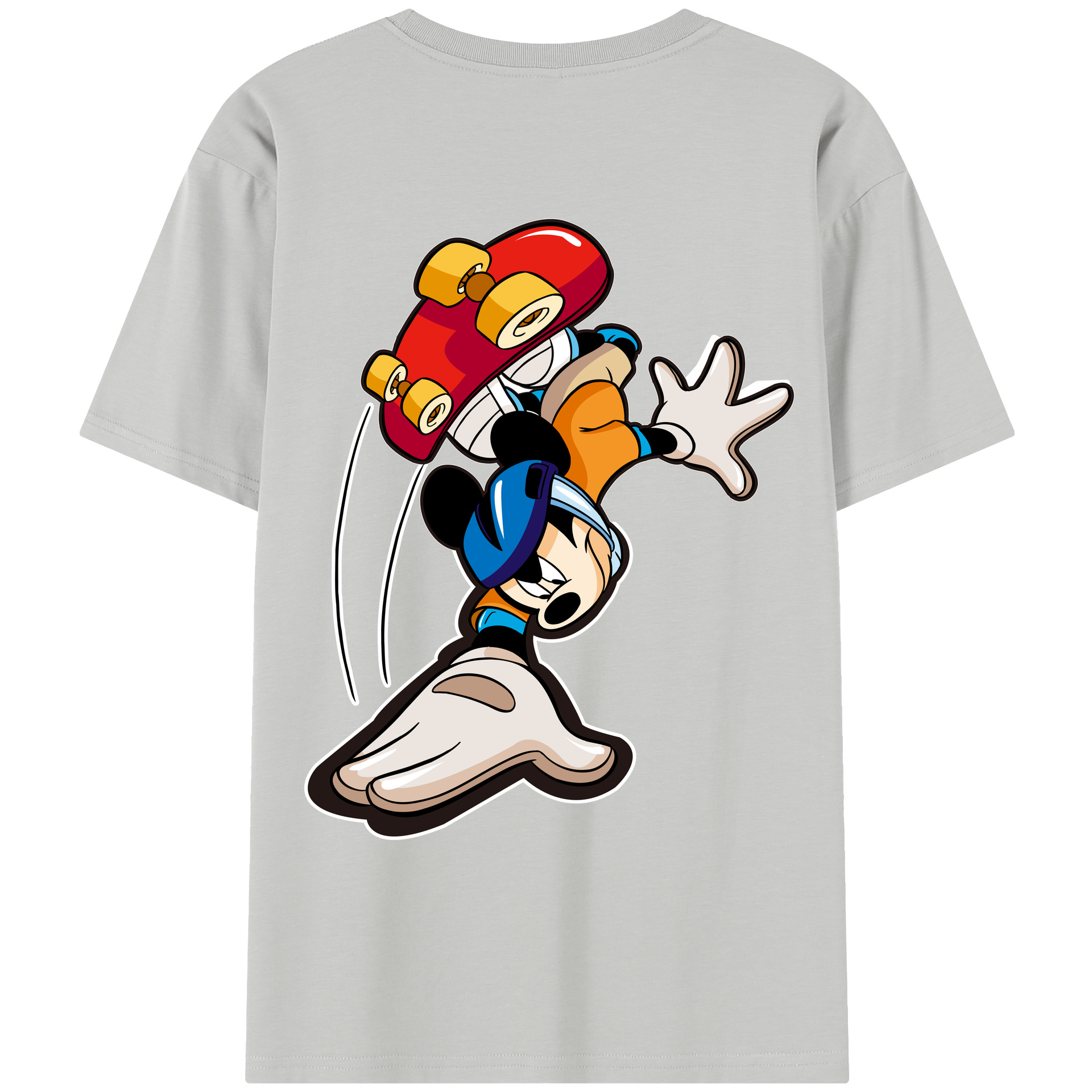 （画像用） ミッキーマウス Mickey Mouse レディース半袖Tシャツ(バックプリント)