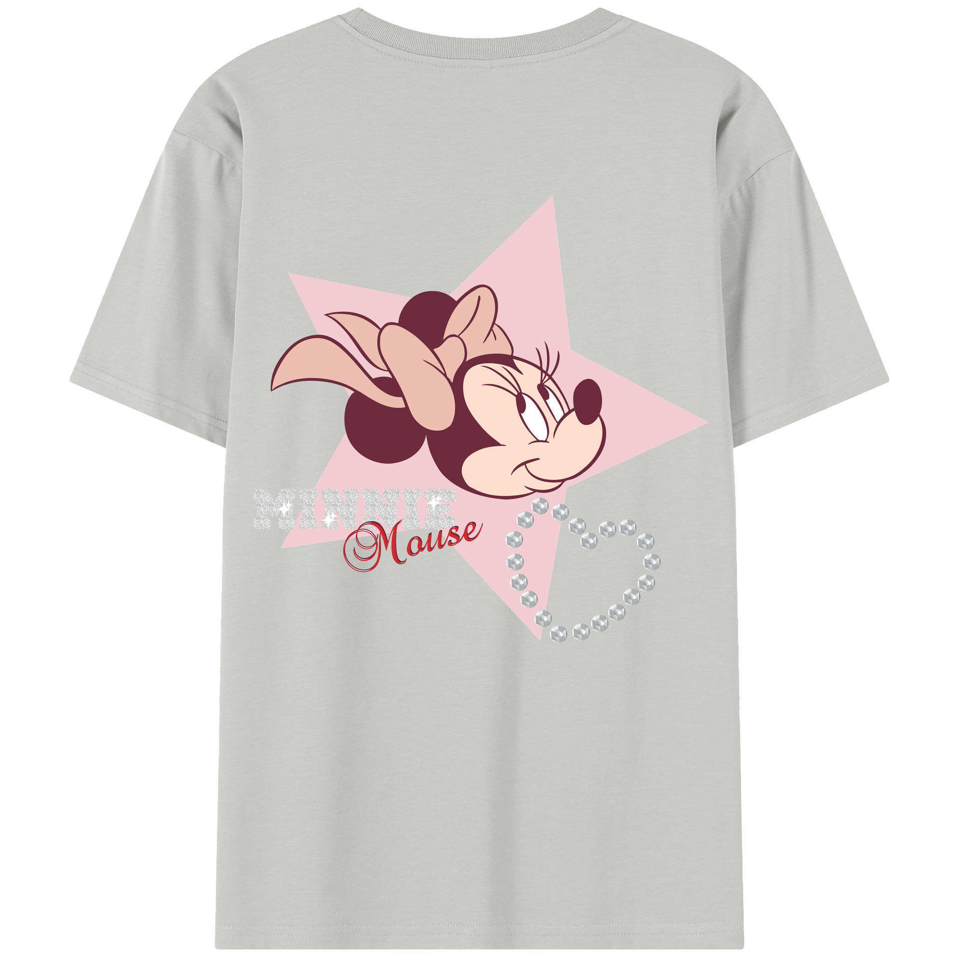 （画像用） ミッキーマウス Mickey Mouse レディース半袖Tシャツ(バックプリント)