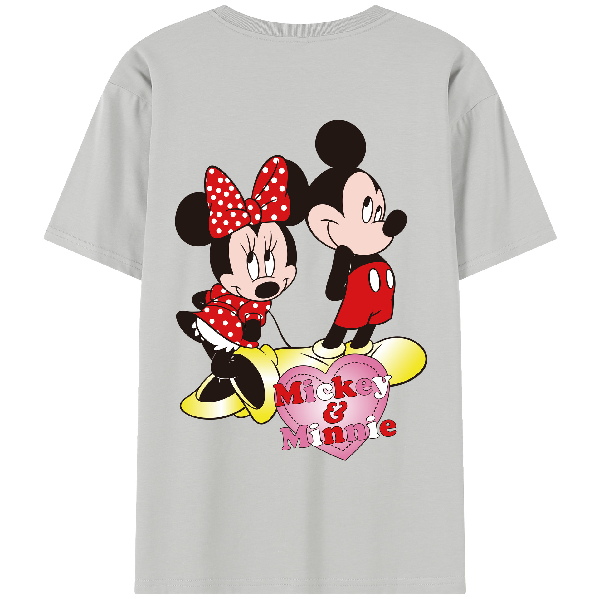 （画像用） ミッキーマウス Mickey Mouse レディース半袖Tシャツ(バックプリント)