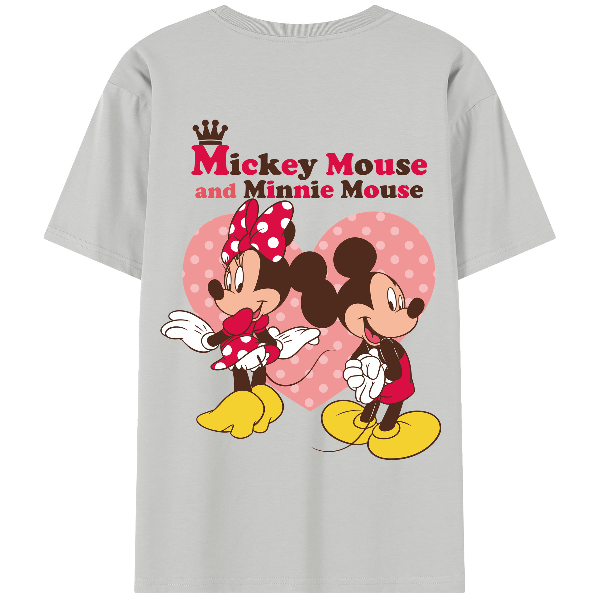 （画像用） ミッキーマウス Mickey Mouse レディース半袖Tシャツ(バックプリント)