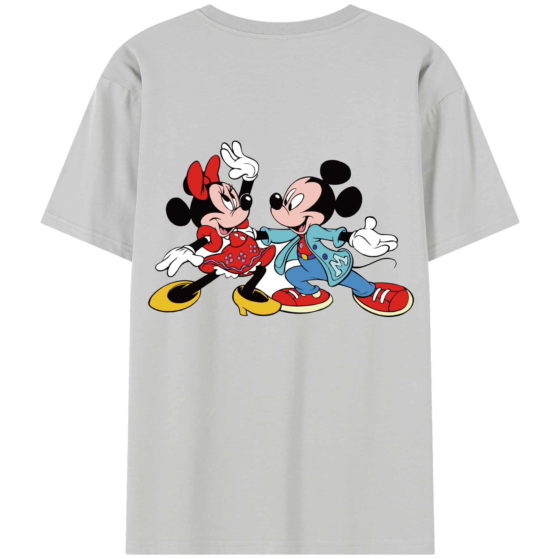 （画像用） ミッキーマウス Mickey Mouse レディース半袖Tシャツ(バックプリント)