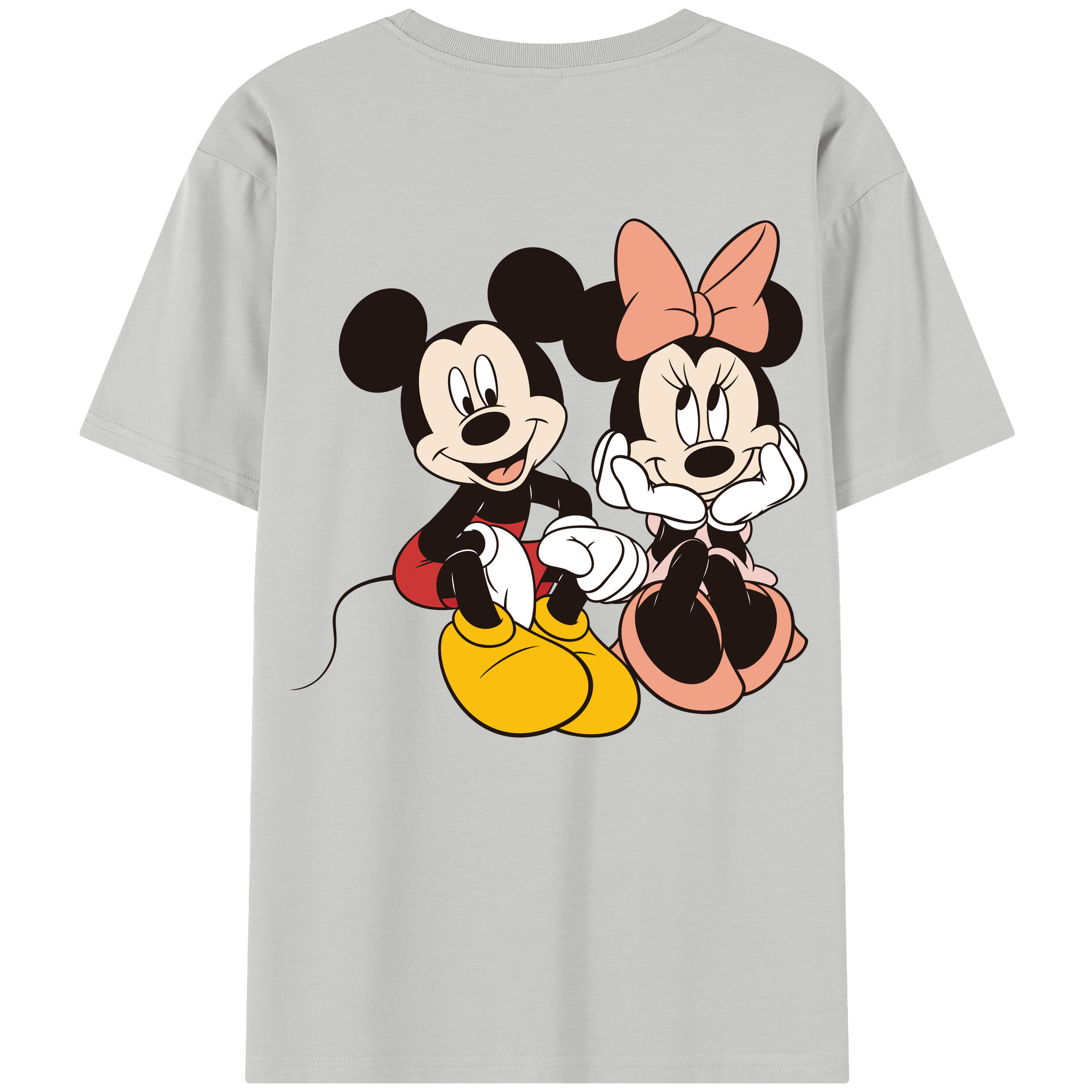 （画像用） ミッキーマウス Mickey Mouse レディース半袖Tシャツ(バックプリント)