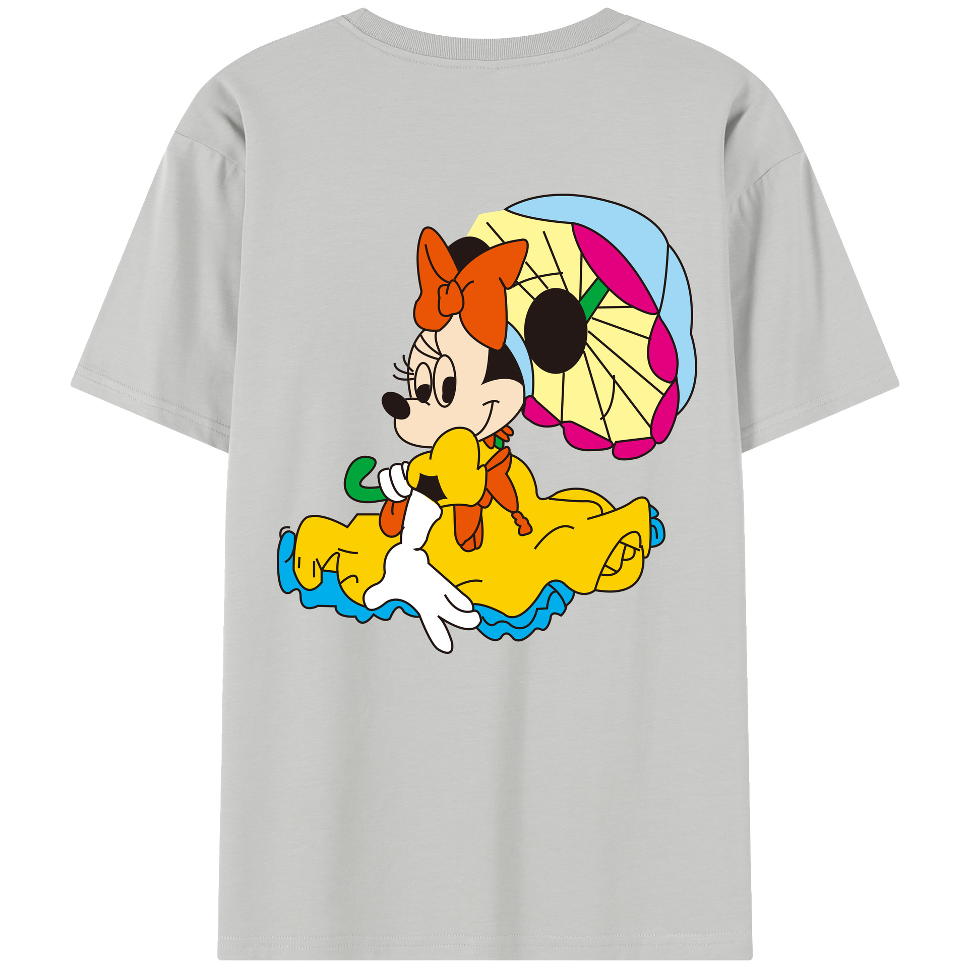 （画像用） ミッキーマウス Mickey Mouse レディース半袖Tシャツ(バックプリント)